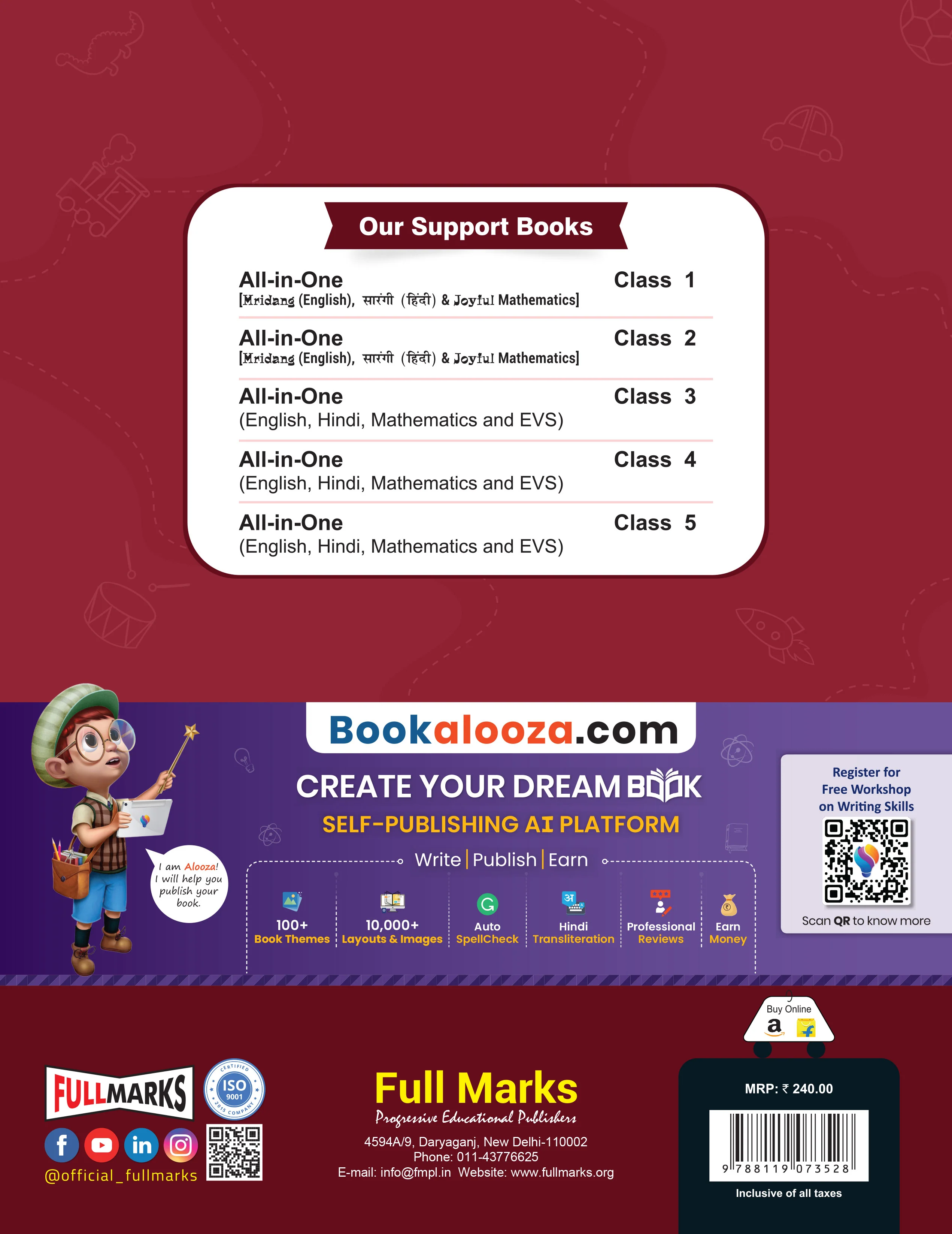 Full Marks All-in-One Class 1 | Complete Study Material for English, Hindi & Maths | Based on New NCERT Textbooks – Mridang, Sarangi, Joyful Mathematics | Aligned with Latest CBSE Syllabus - Image 3