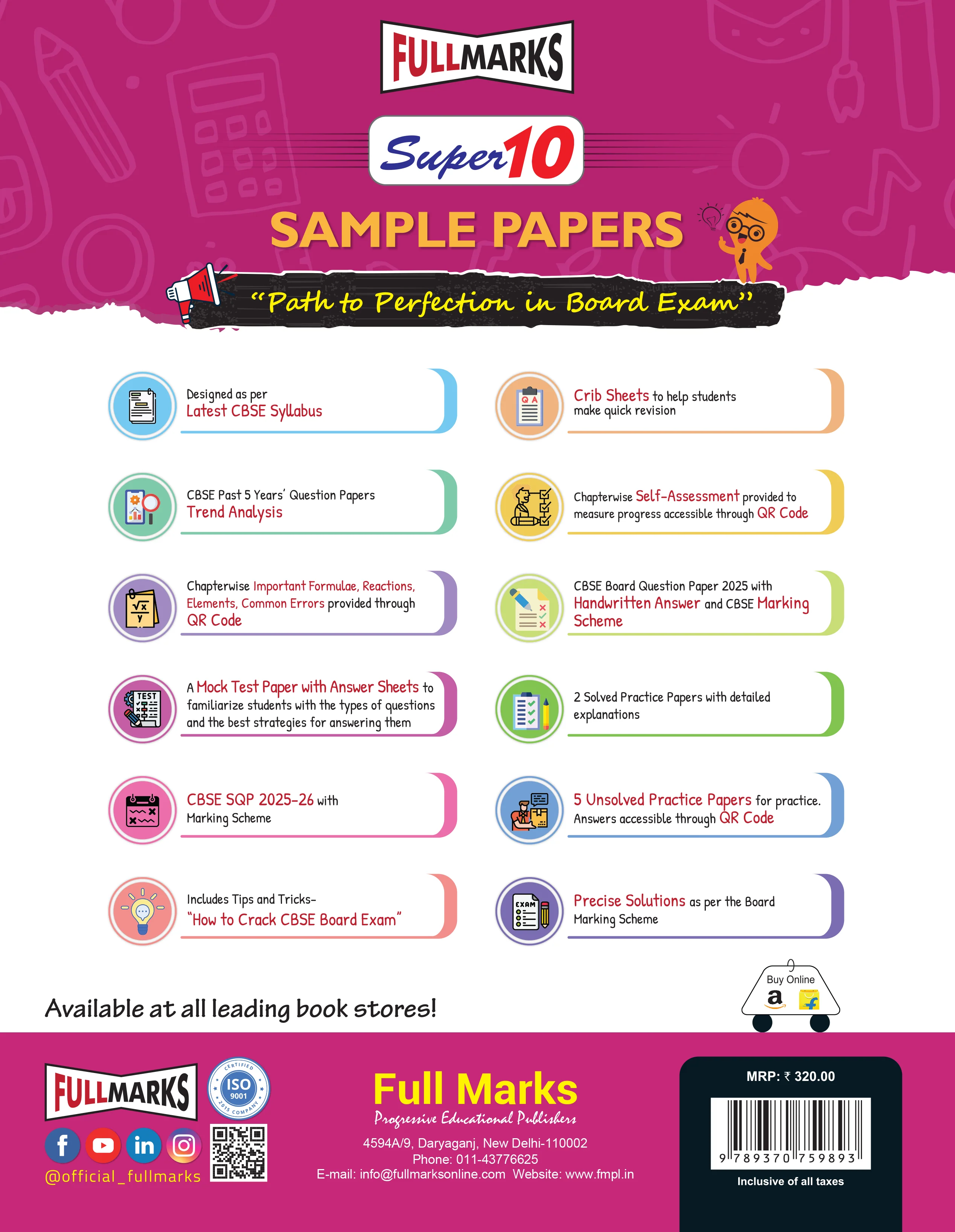 Full Marks Super10 Science Sample Paper Class 10 – for CBSE 2026 Exams | Based on Latest CBSE Guidelines | Competency-Based Questions, PYQs, Practice Papers, Crib Sheet & Self-Assessment Tools - Image 3