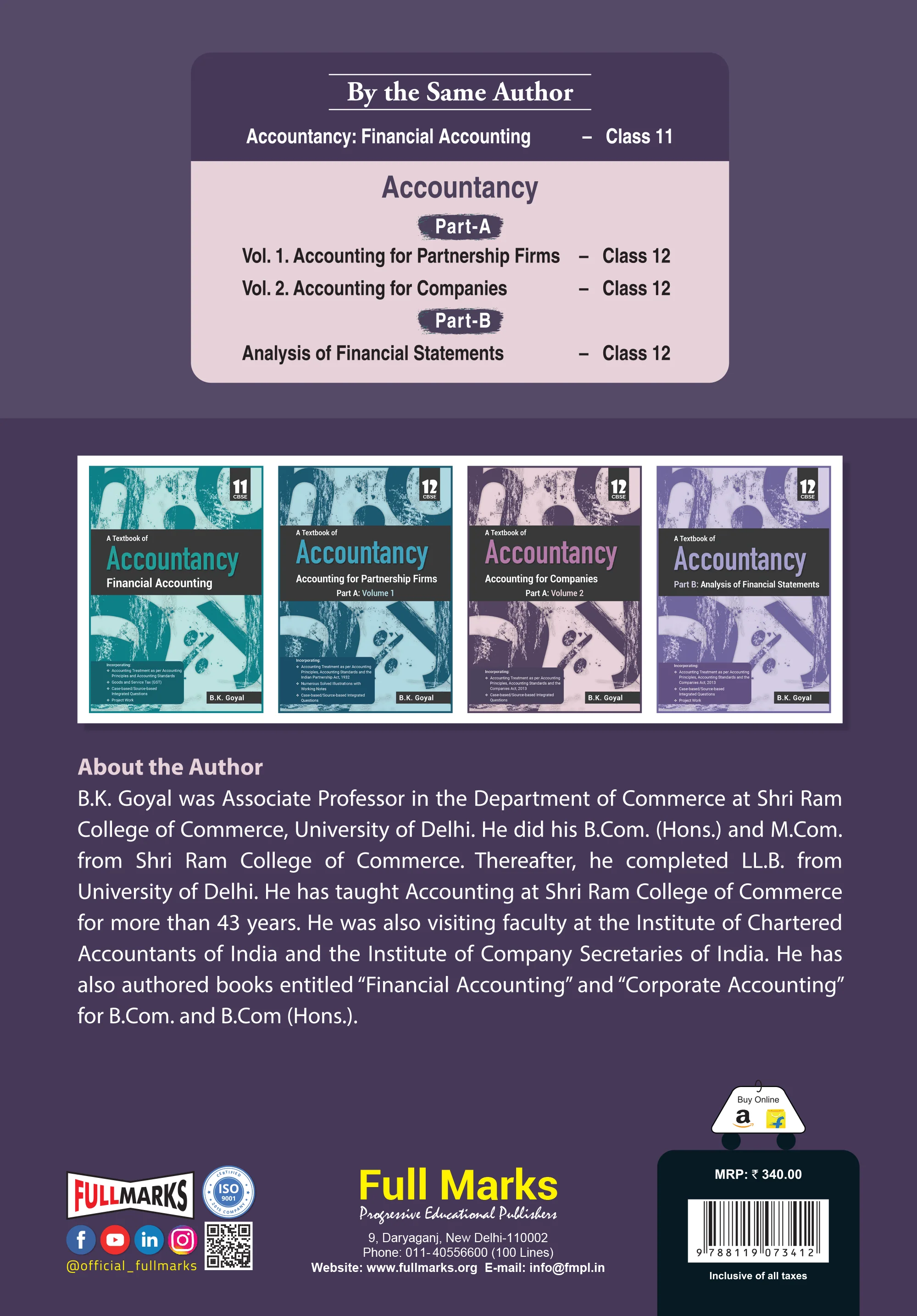 Full Marks Accountancy Textbook for Class 12 Part-A (Vol 2) | Based on Accounting for Companies | Aligned with Latest CBSE SyllabuS - Image 2