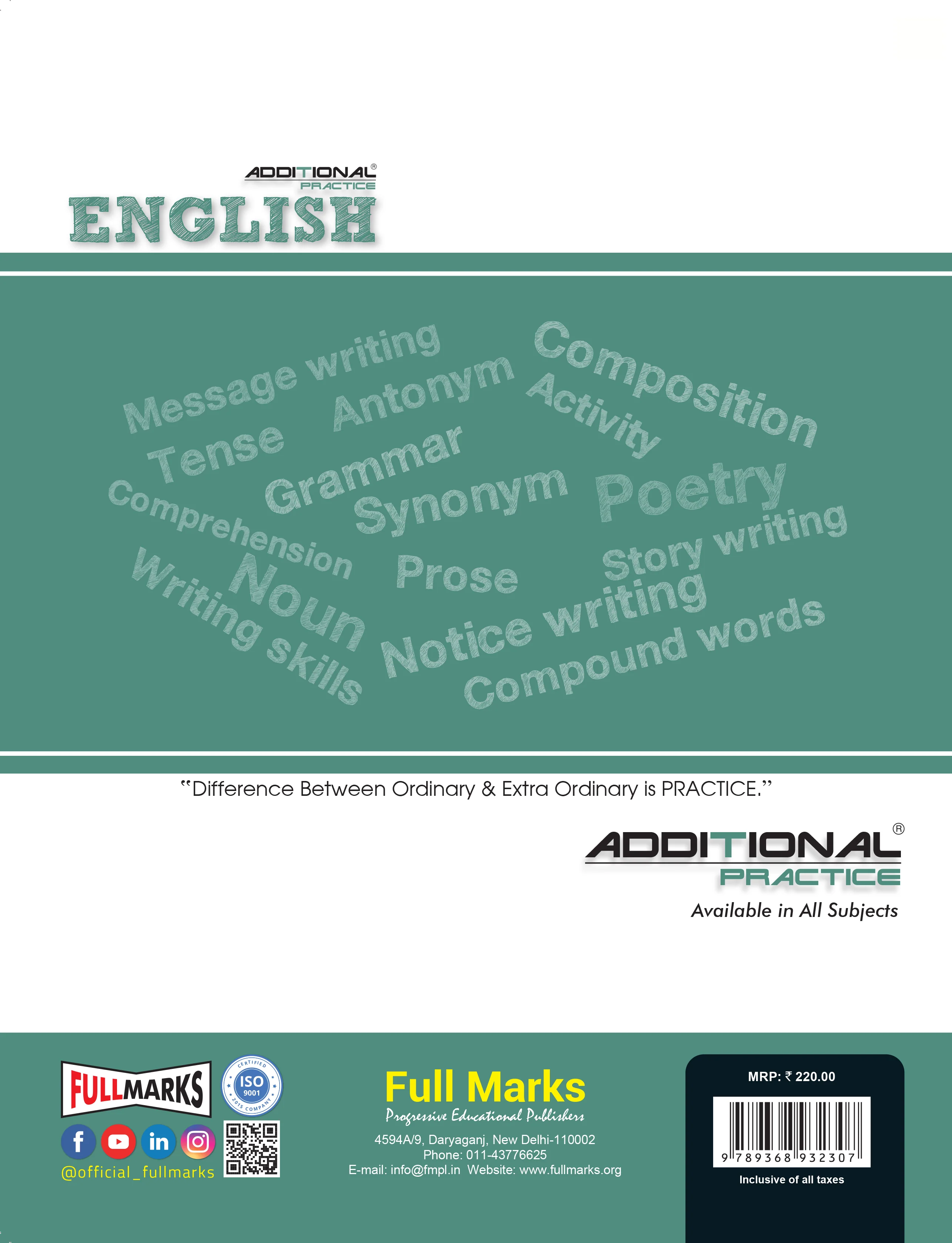 Full Marks Additional Practice – English Workbook Class 7 | Based on NCERT Textbook Honeycomb & An Alien Hand - Image 2