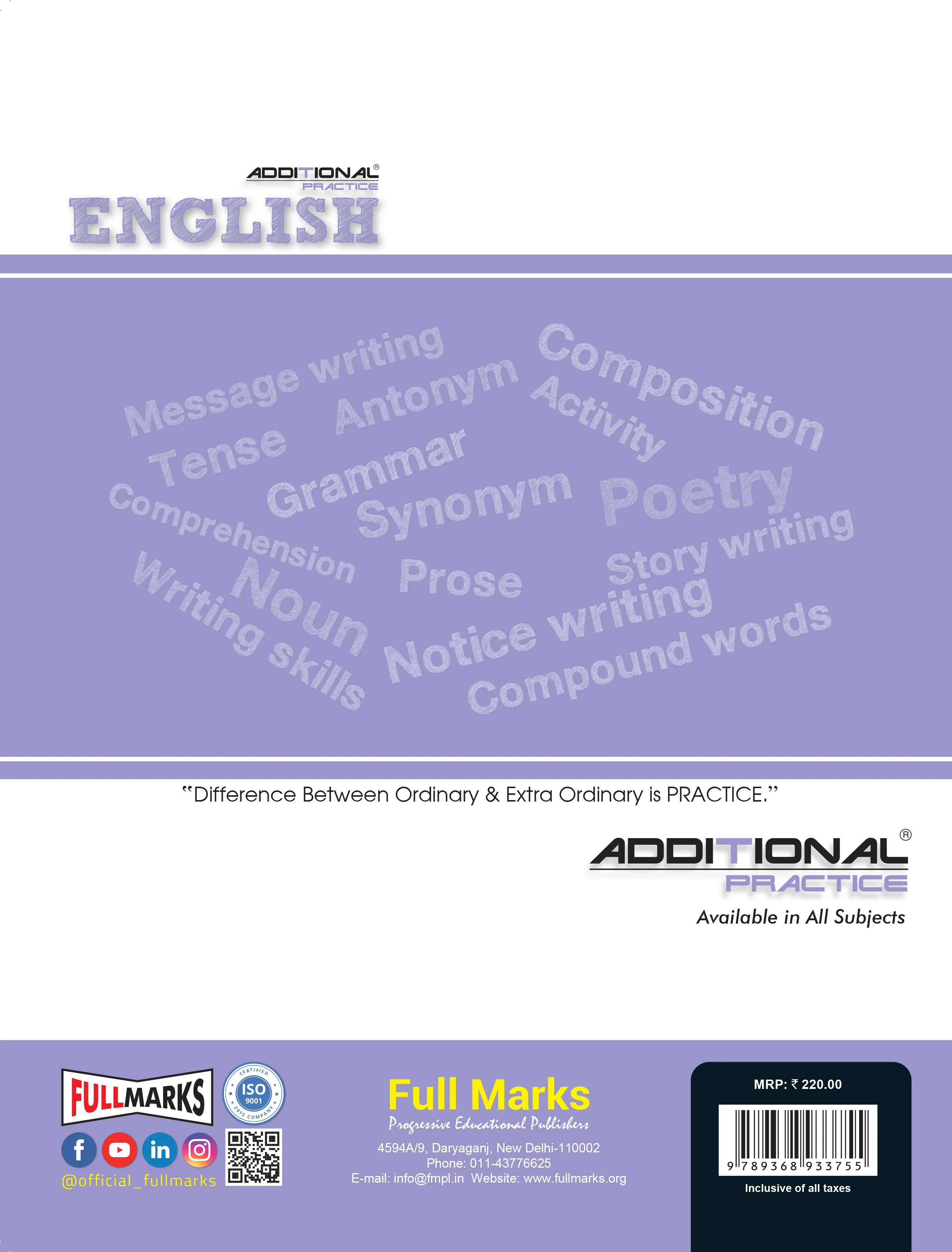 Full Marks Additional Practice – English Workbook Class 8 | Based on NCERT Textbook Honeydew & It So Happened - Image 2