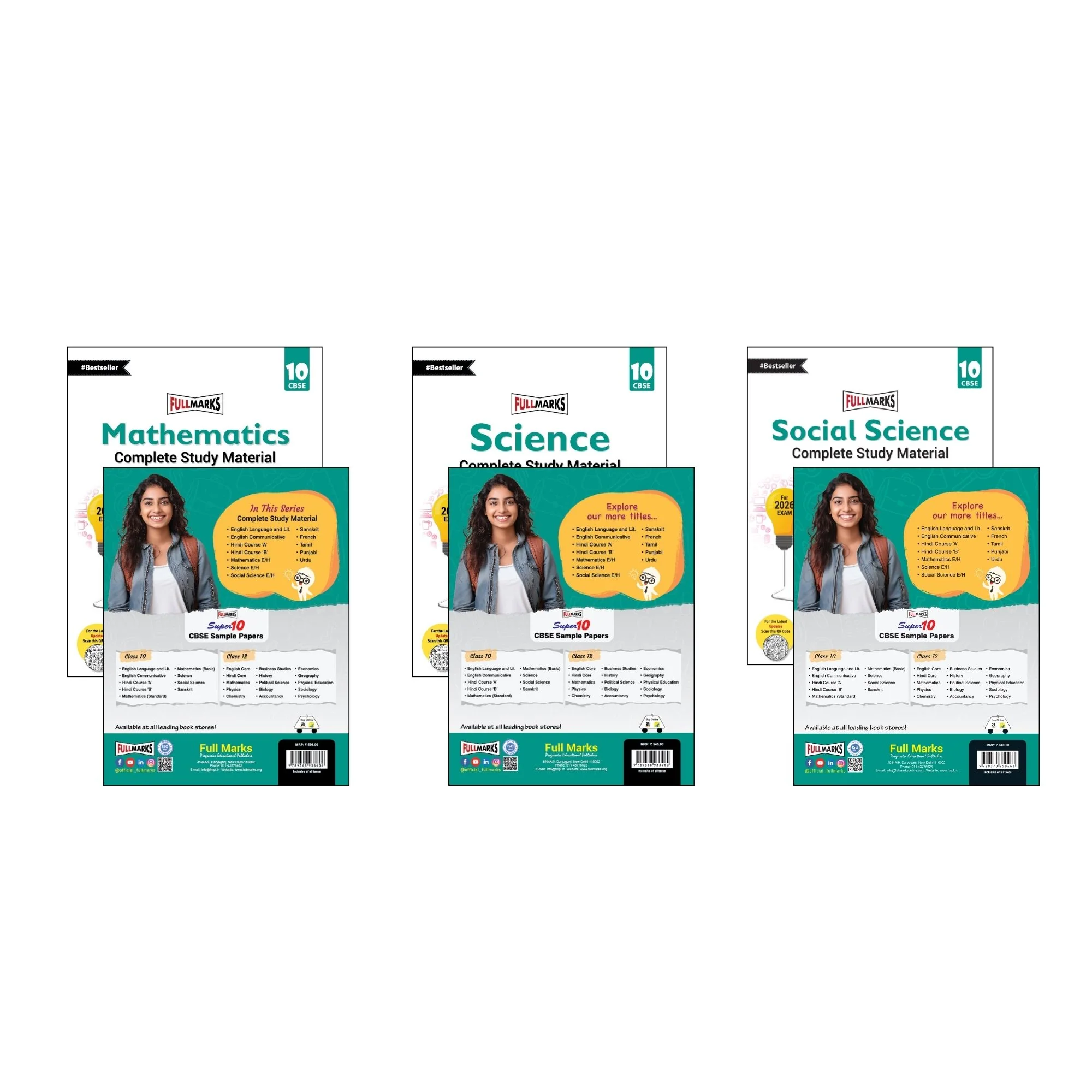 Full Marks Class 10 Combo of 3 Books - Mathematics + Science + Social Science | Complete Study Material - Image 5