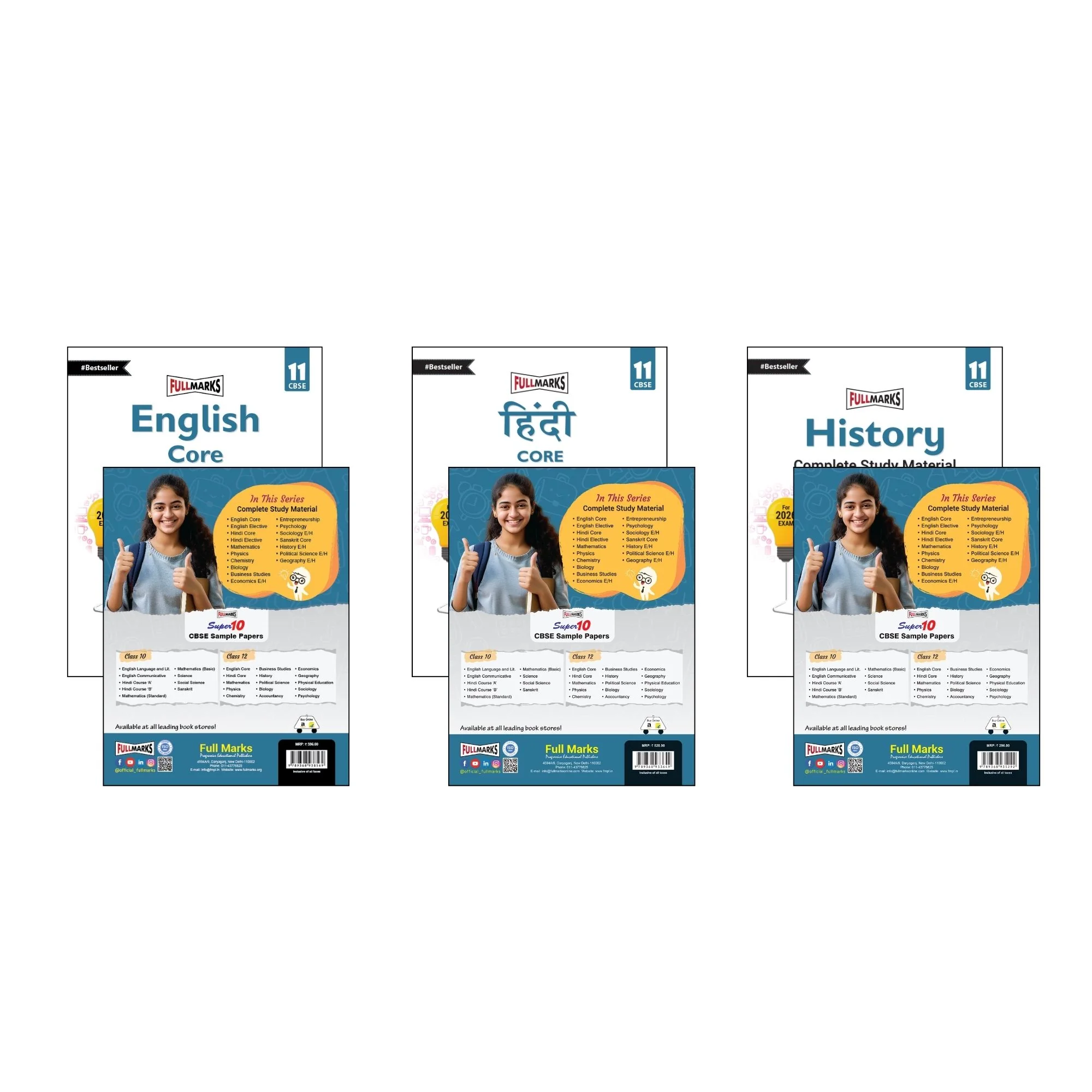 Full Marks Class 11 Combo of 3 Books - English Core + Hindi Core + History | Complete Study Material - Image 5