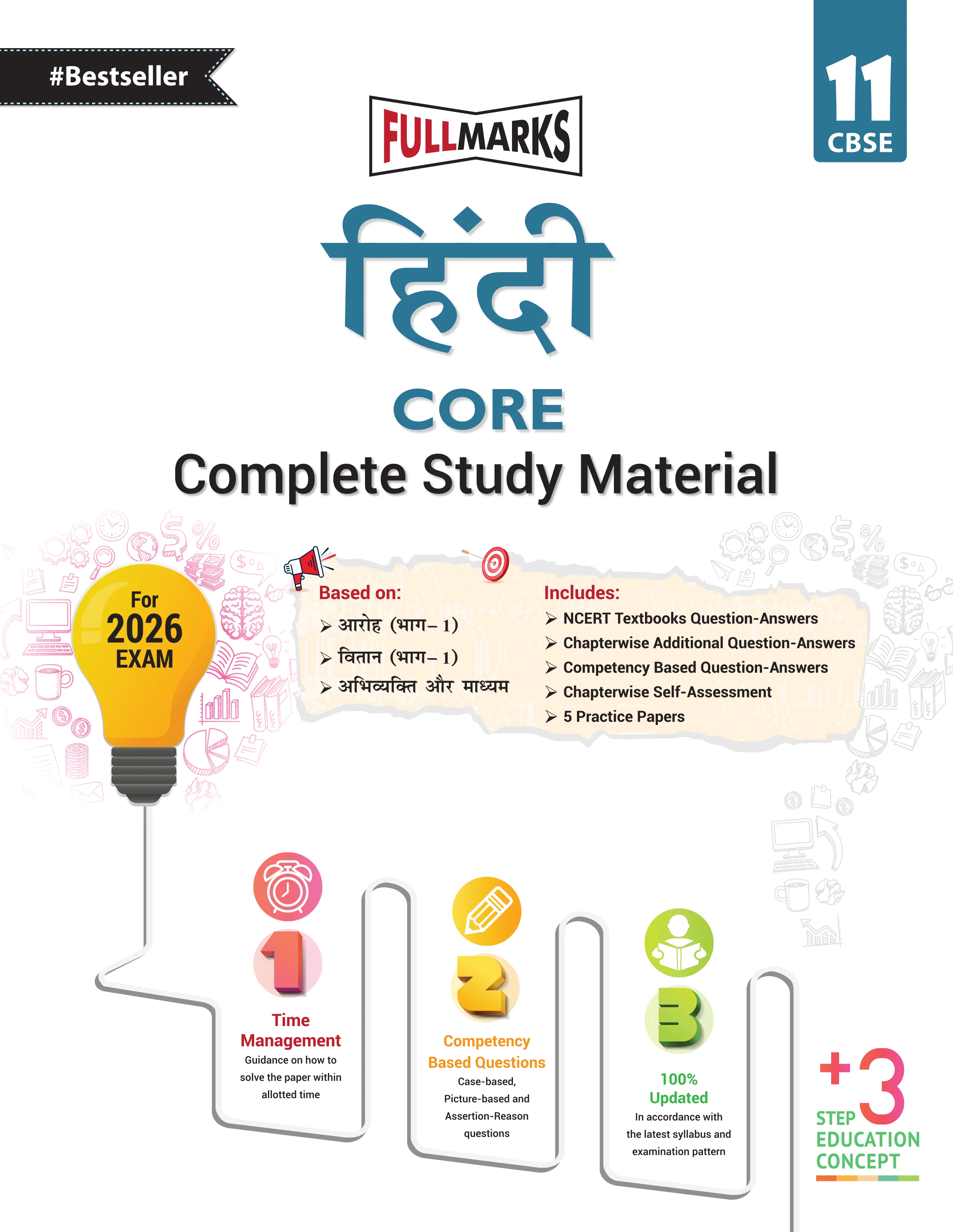 Full Marks Class 11 Combo of 3 Books - English Core + Hindi Core + History | Complete Study Material - Image 3