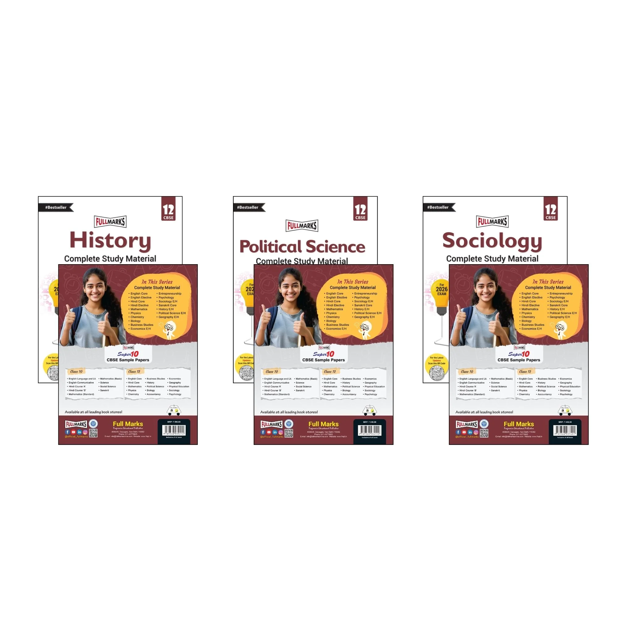 Full Marks Class 12 Combo of 3 Books - History + Political Science + Sociology | Complete Study Material - Image 5
