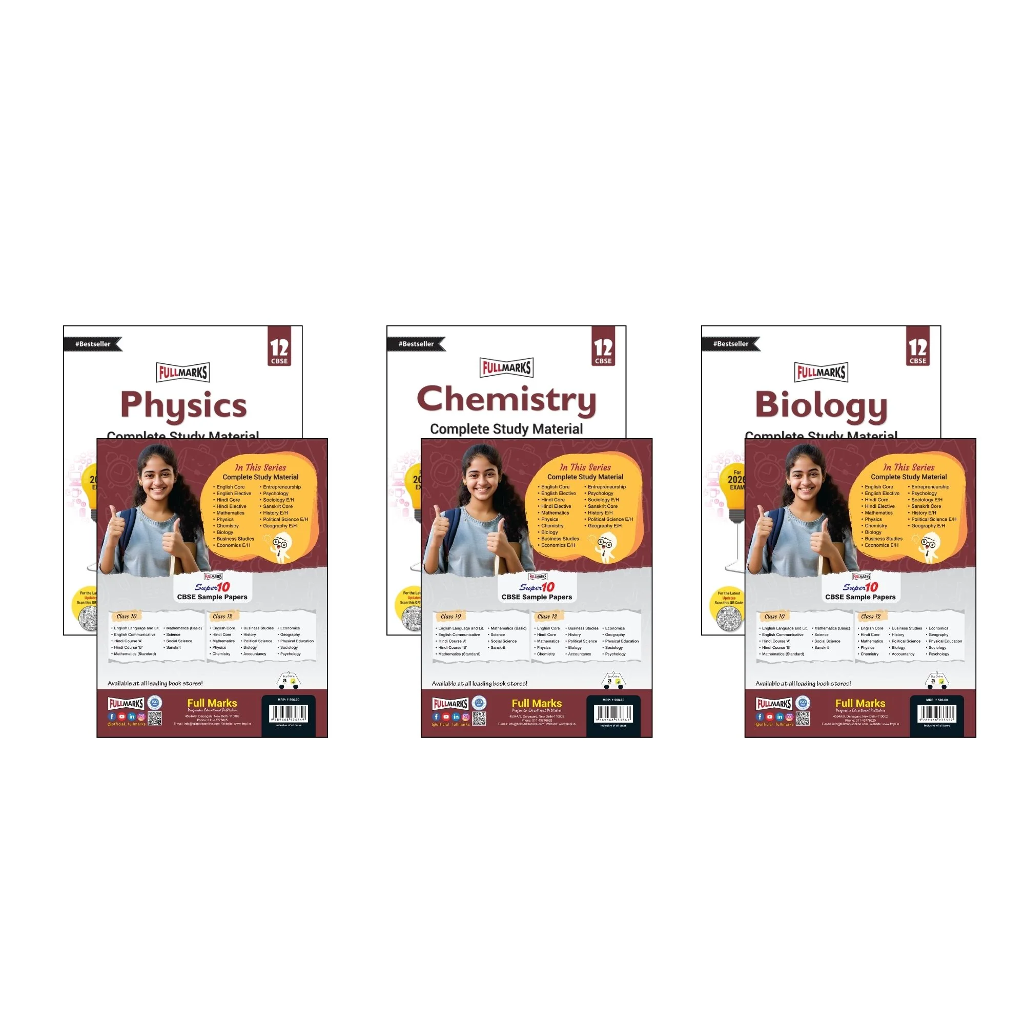 Full Marks Class 12 Combo of 3 Books - Physics + Chemistry + Biology | Complete Study Material - Image 5