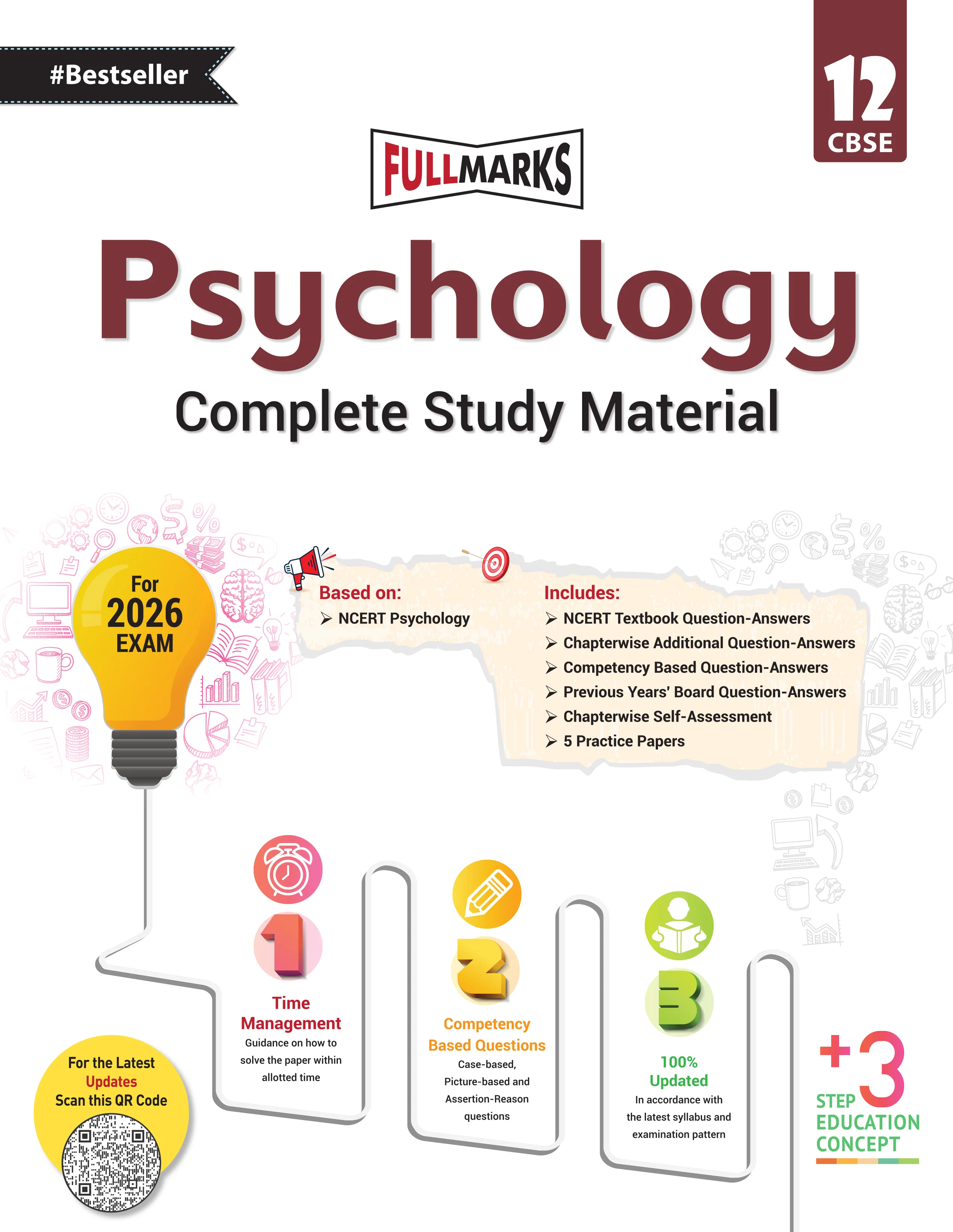 Full Marks Class 12 Combo of 3 Books - English Core + Psychology + Sociology | Complete Study Material - Image 3