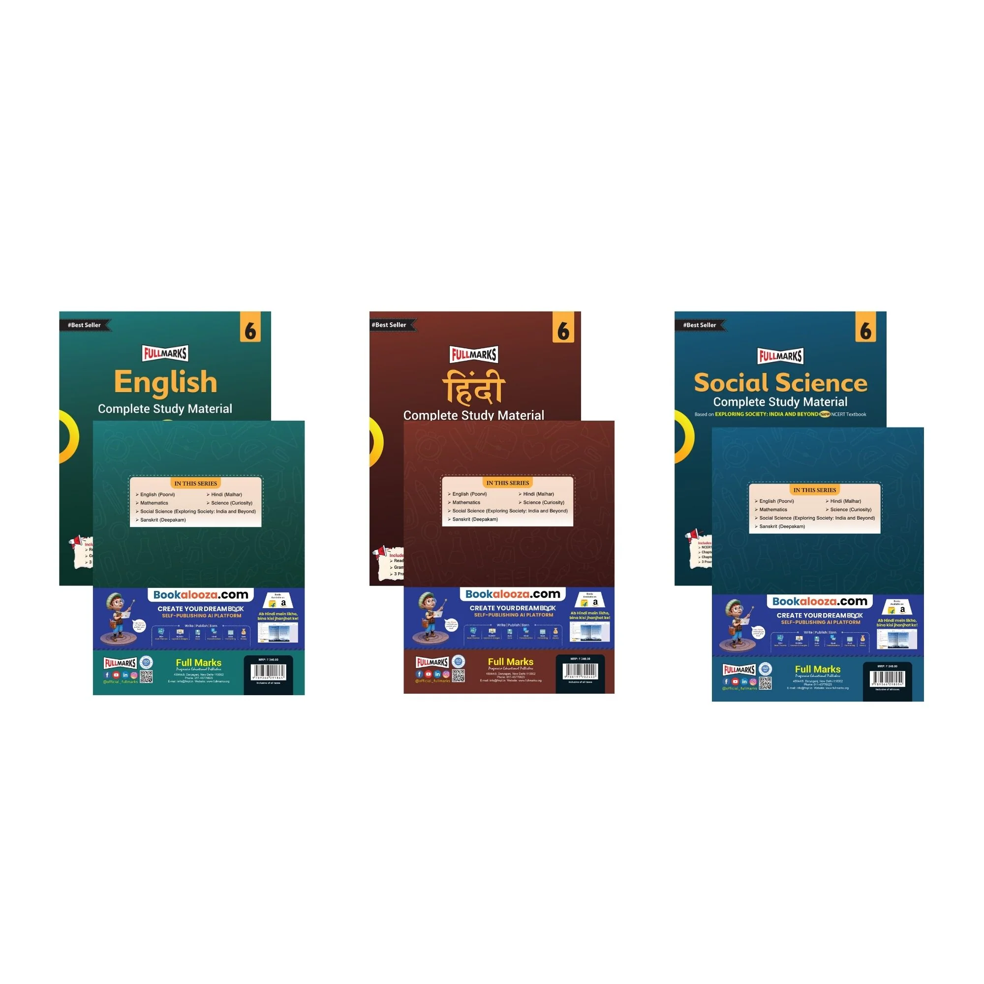 Full Marks Class 6 Combo of 3 Books - English (POORVI) + Hindi (MALHAR) + Social Science (EXPLORING SOCIETY) | Complete Study Material - Image 5