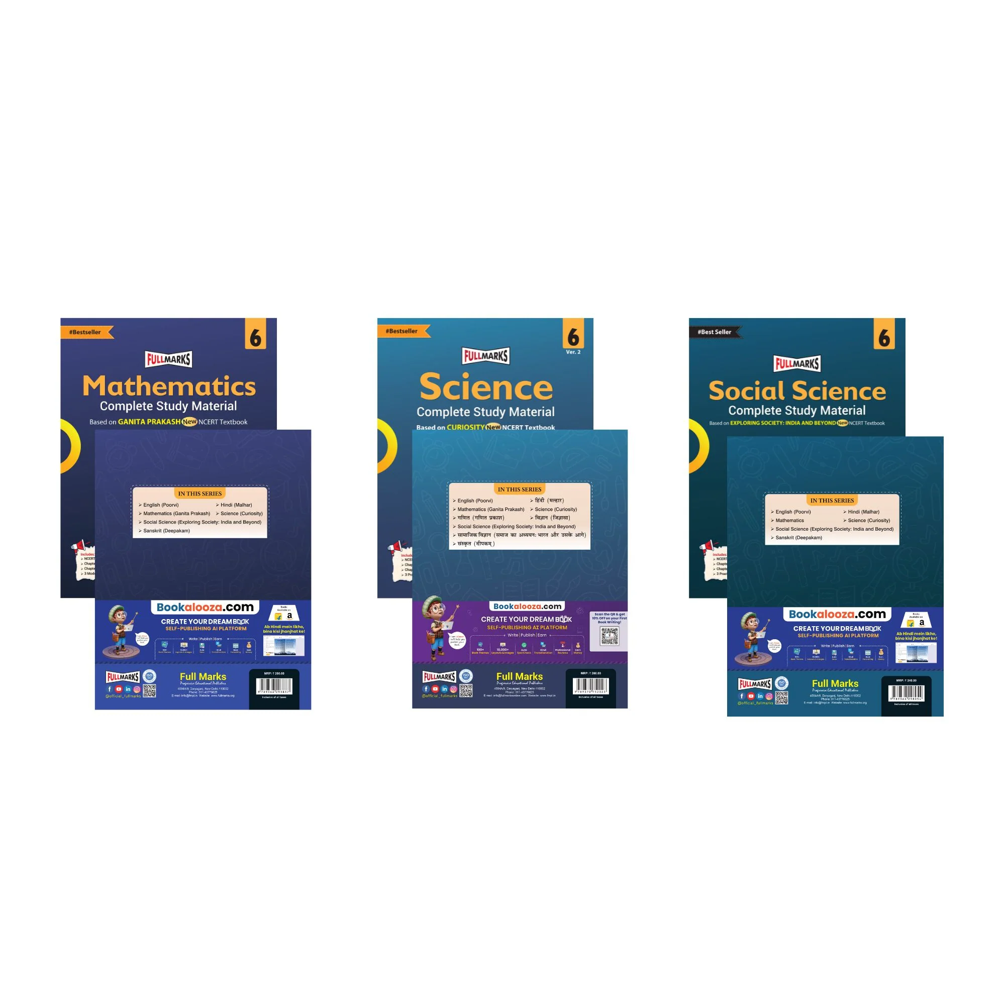 Full Marks Class 6 Combo of 3 Books - Mathematics (GANITA PRAKASH) + Science (CURIOSITY) + Social Science (EXPLORING SOCIETY) | Complete Study Material - Image 5