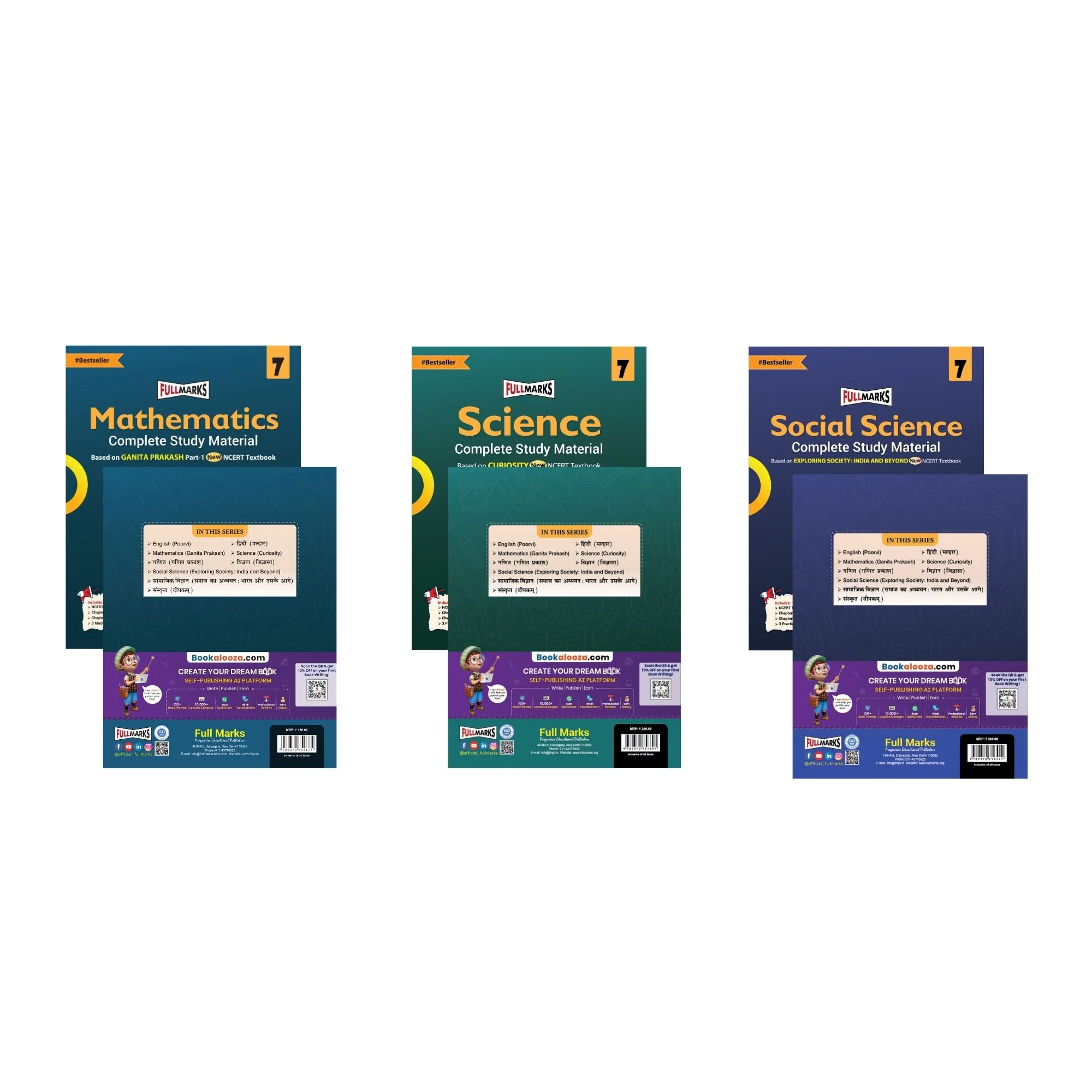 Full Marks Class 7 Combo of 3 Books - Mathematics (GANITA PRAKASH) + Science (CURIOSITY) + Social Science (EXPLORING SOCIETY) | Complete Study Material - Image 5