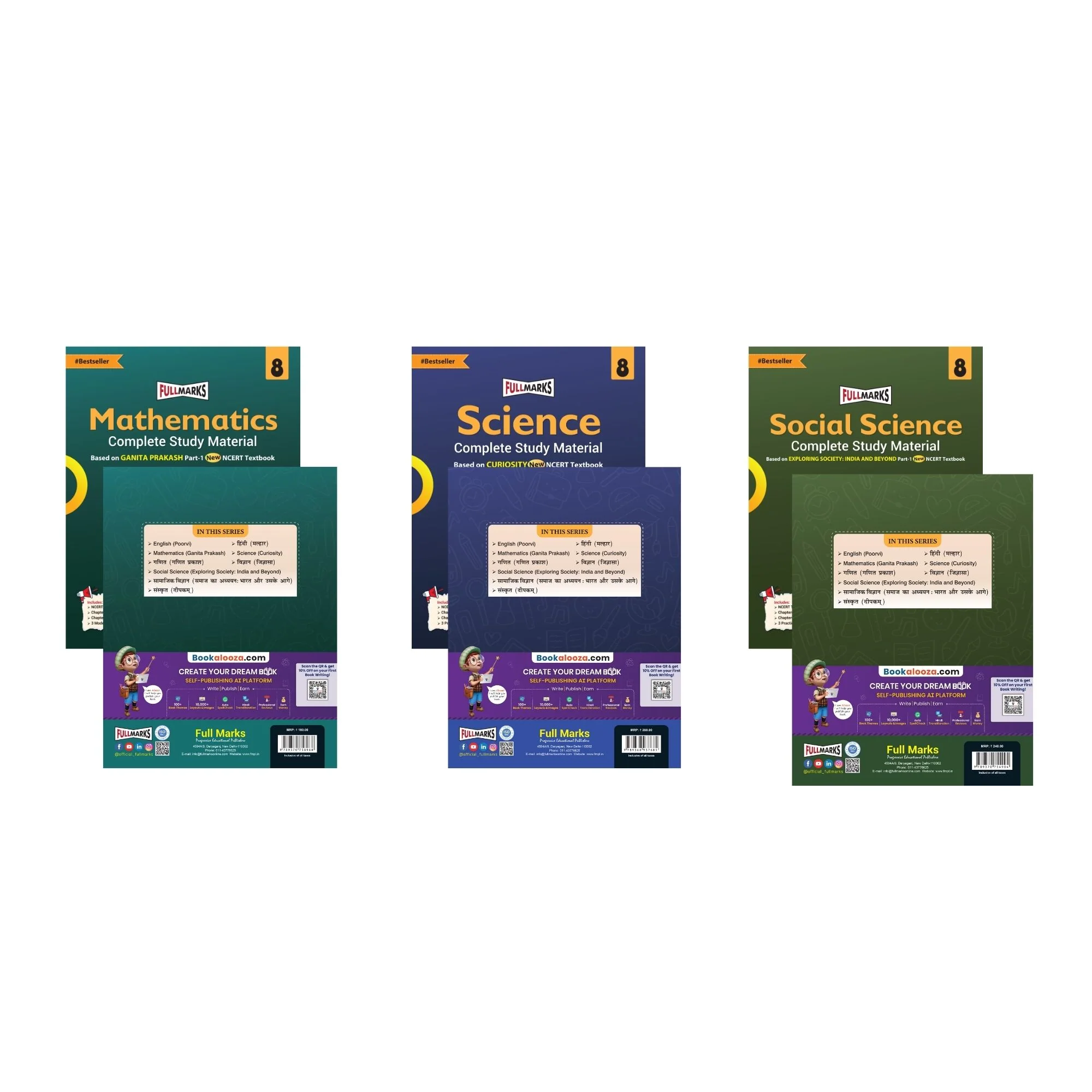 Full Marks Class 8 Combo of 3 Books - Mathematics (GANITA PRAKASH) + Science (CURIOSITY) + Social Science (EXPLORING SOCIETY) | Complete Study Material - Image 5