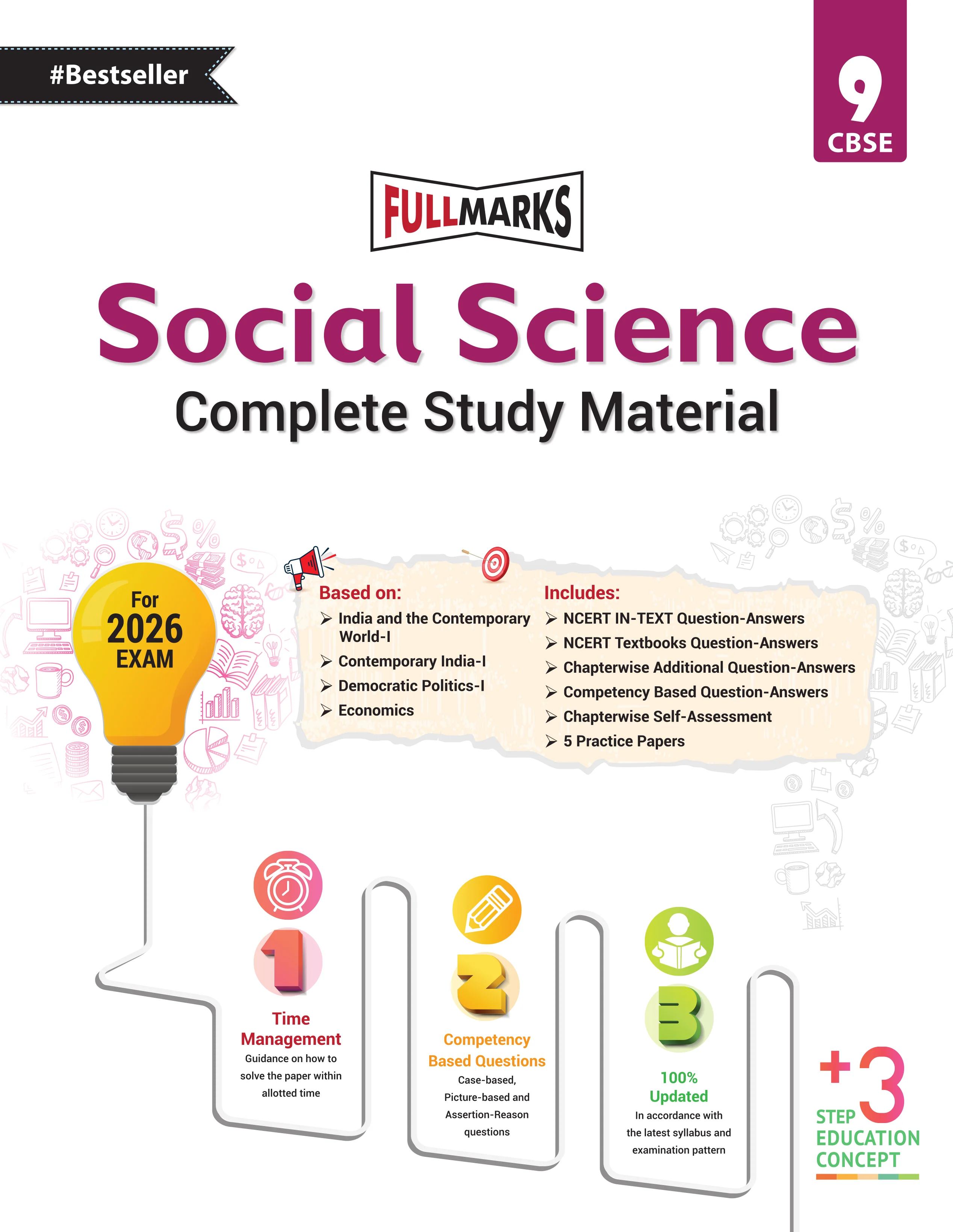 Full Marks Class 9 Combo of 3 Books - Mathematics + Science + Social Science | Complete Study Material - Image 4