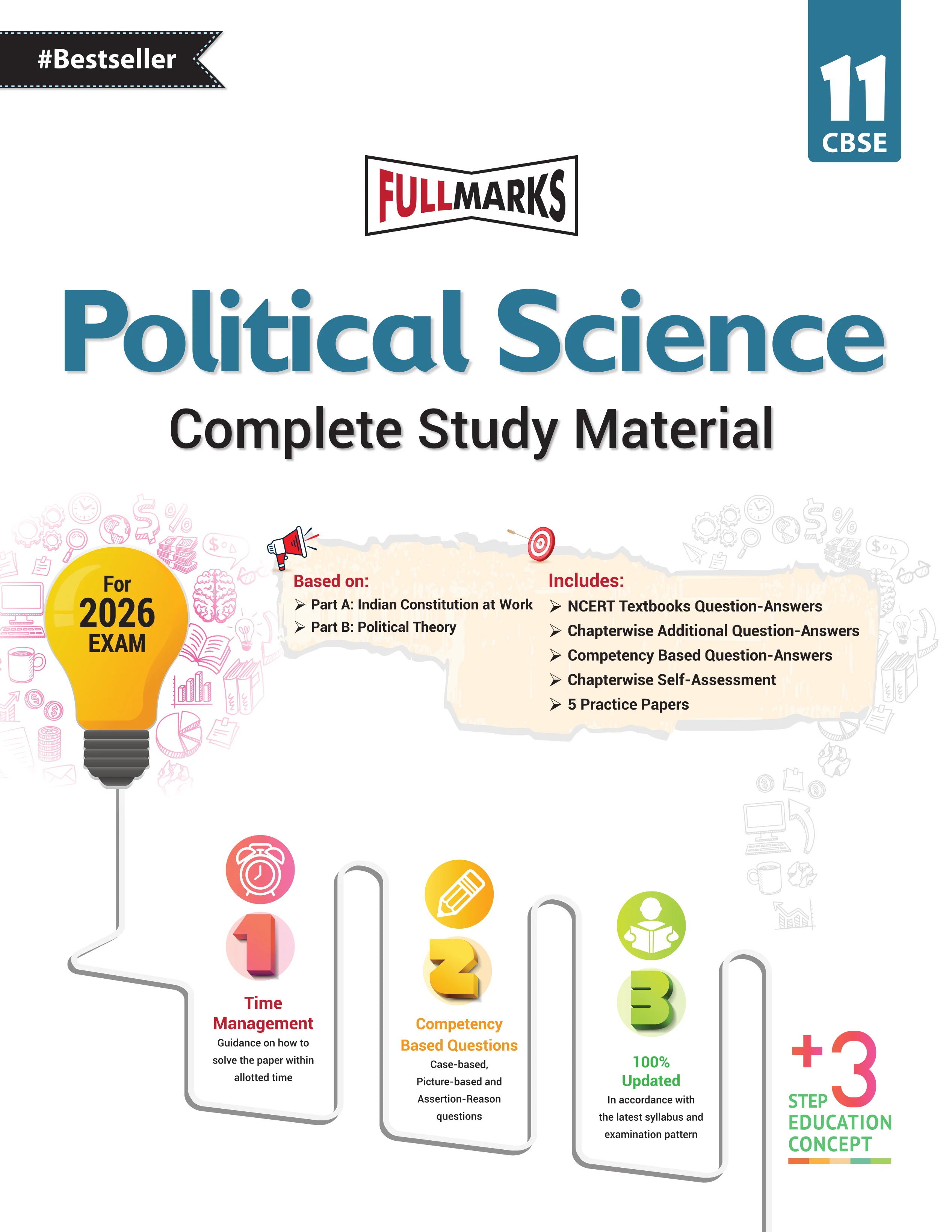Full Marks Political Science Complete Study Material Class 11 | Based on Latest NCERT Textbook Political Science (Part A & Part B) and CBSE Syllabus | Includes Chapterwise Summary, Solved Q/A, Practice Papers and More - Image 2