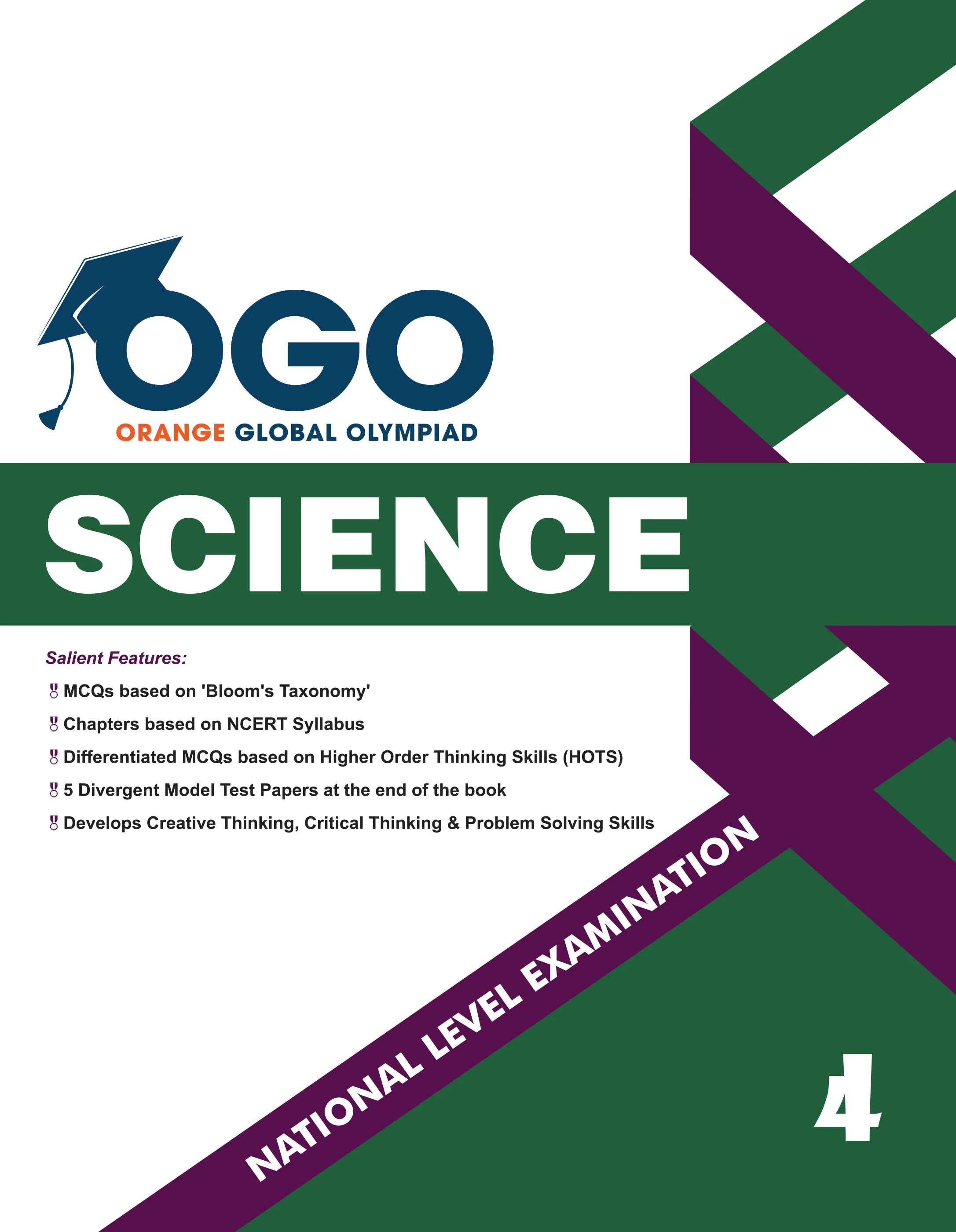Full Marks Science NLE Olympiad Prep Book for Class 4: Aligned with Bloom's Taxonomy, NCERT Syllabus, HOTS, and Model Test Papers | Strengthens Problem-Solving Skills | Ideal for 2025 & 2026 Olympiads