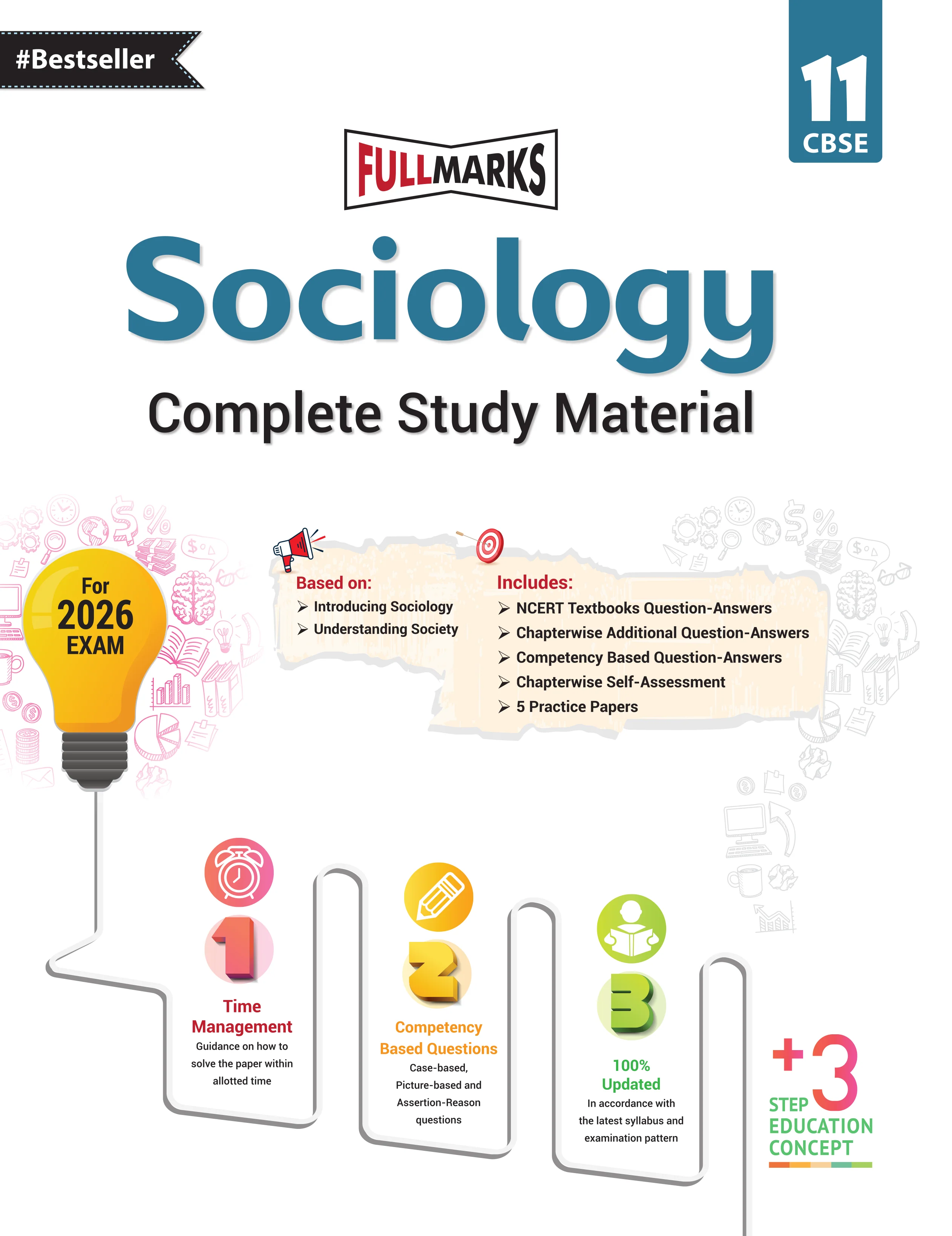 Full Marks Sociology Complete Study Material Class 11 | Based on Introducing Sociology, Understanding Society | Includes Chapterwise Summary, Solved Q/A, Practice Papers and More - Image 2