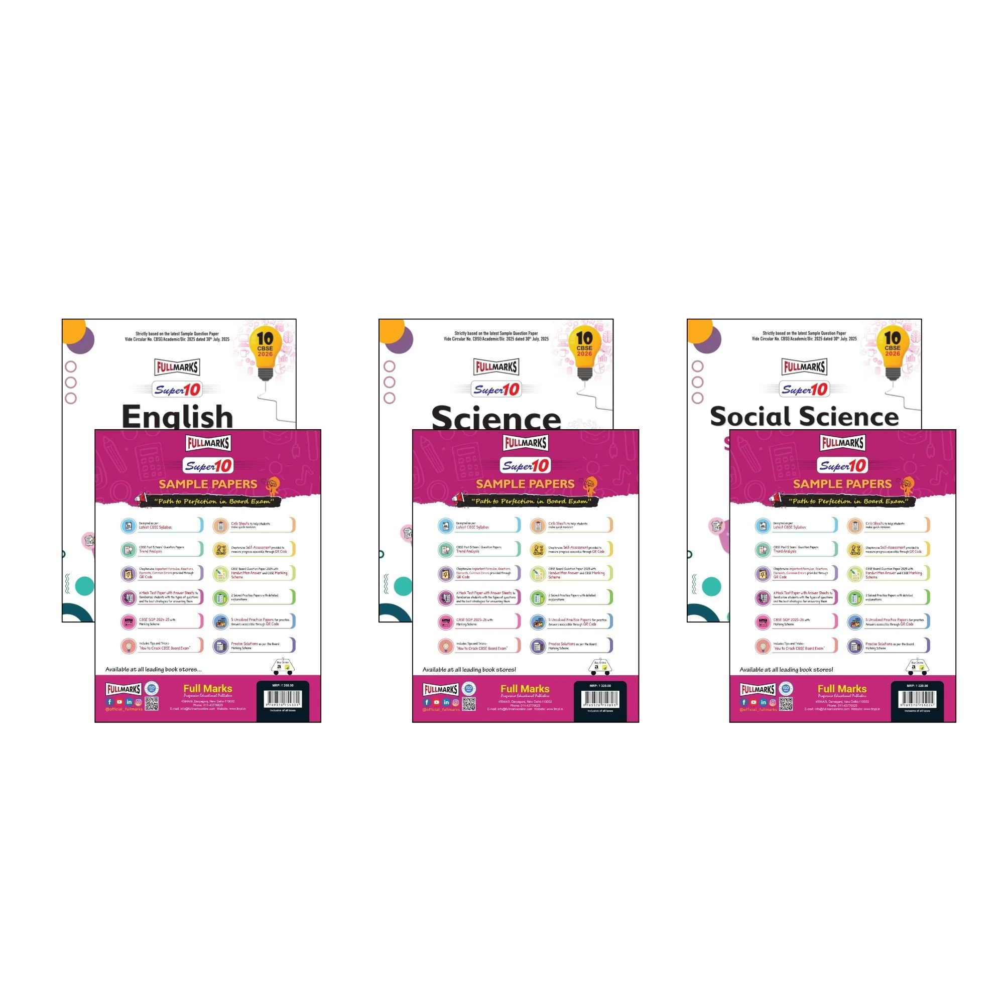 Full Marks Super 10 Sample Paper Combo of 3 for Class 10 – English Communicative + Science + Social Science | Latest Sample Papers for CBSE 2026 Exam - Image 5