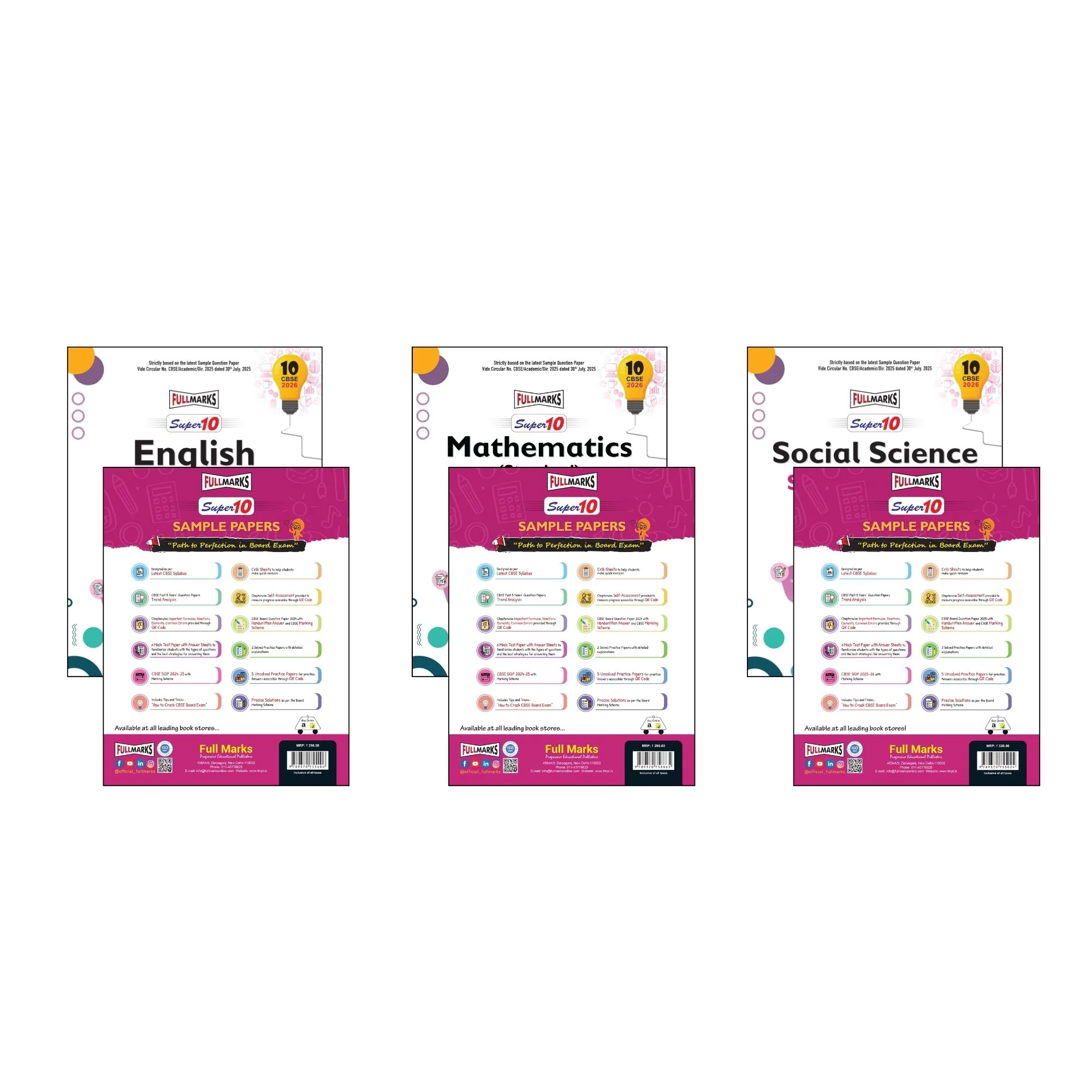 Full Marks Super 10 Sample Paper Combo of 3 for Class 10 – English Language & Literature + Mathematics Standard + Social Science | Latest Sample Papers for CBSE 2026 Exam - Image 5