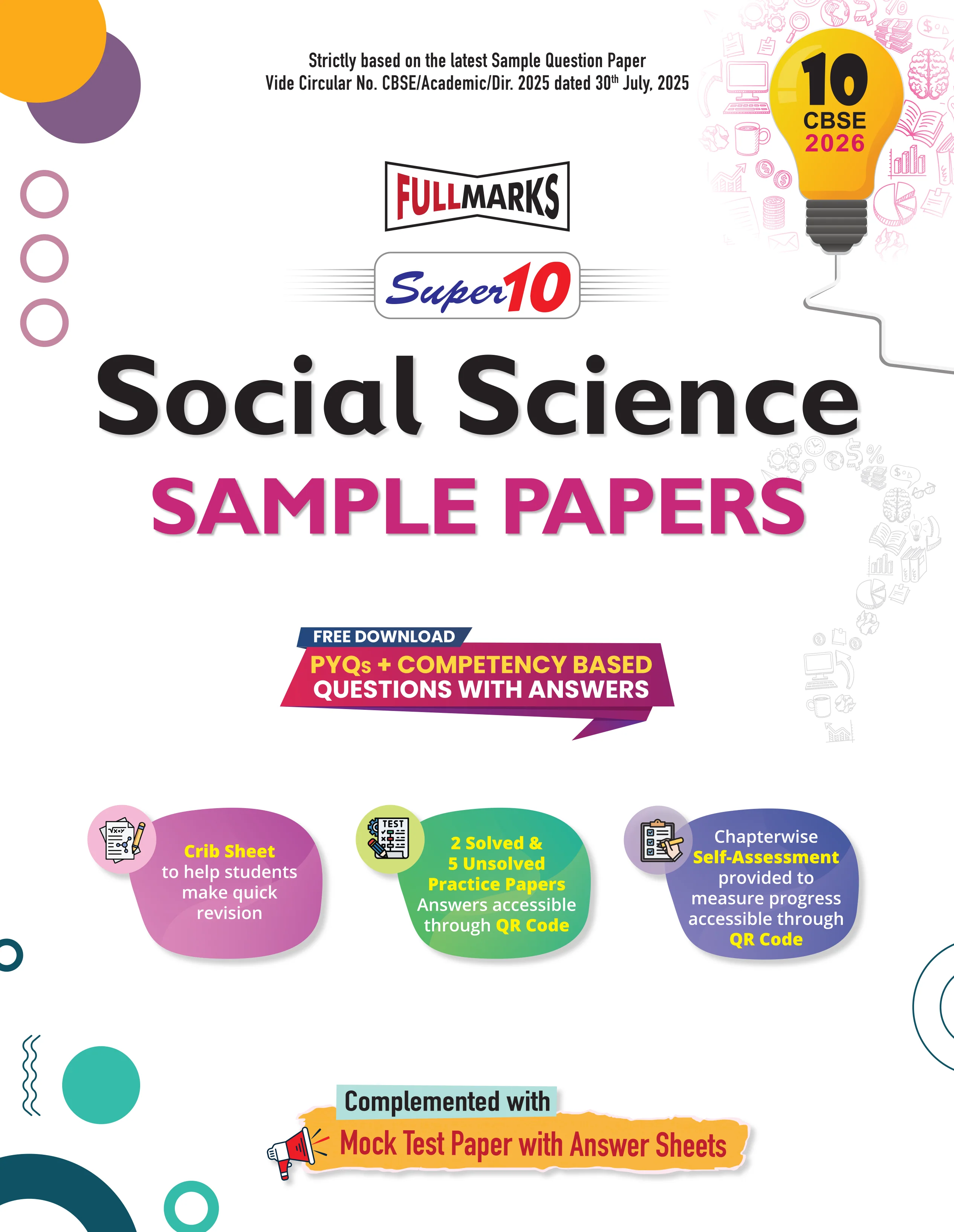 Full Marks Super 10 Sample Paper Combo of 3 for Class 10 – English Communicative + Mathematics Basic + Social Science | Latest Sample Papers for CBSE 2026 Exam - Image 4