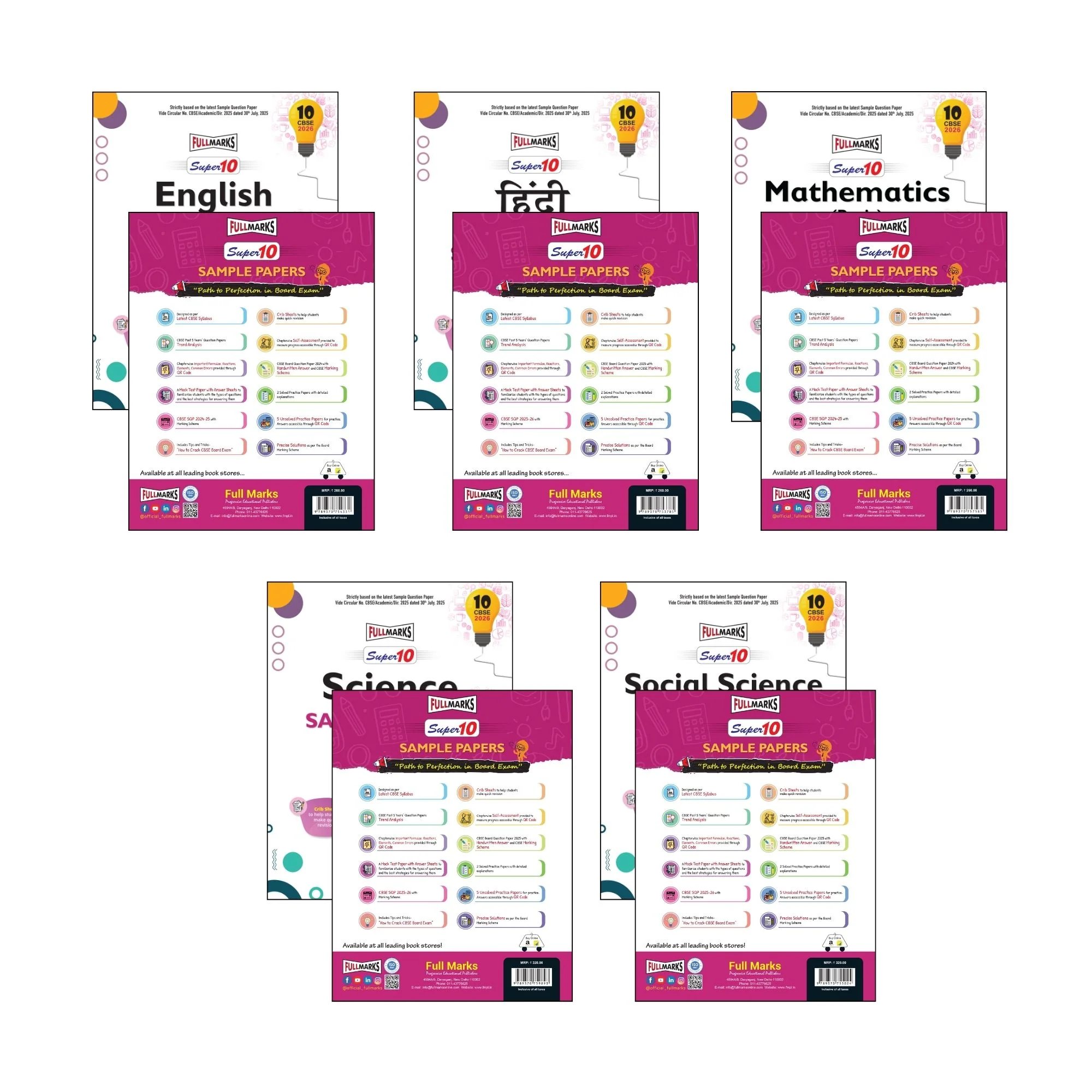 Full Marks Super 10 Sample Paper Combo of 5 for Class 10 – English Communicative + Hindi B + Mathematics Basic + Science + Social Science | Latest Sample Papers for CBSE 2026 Exam - Image 7