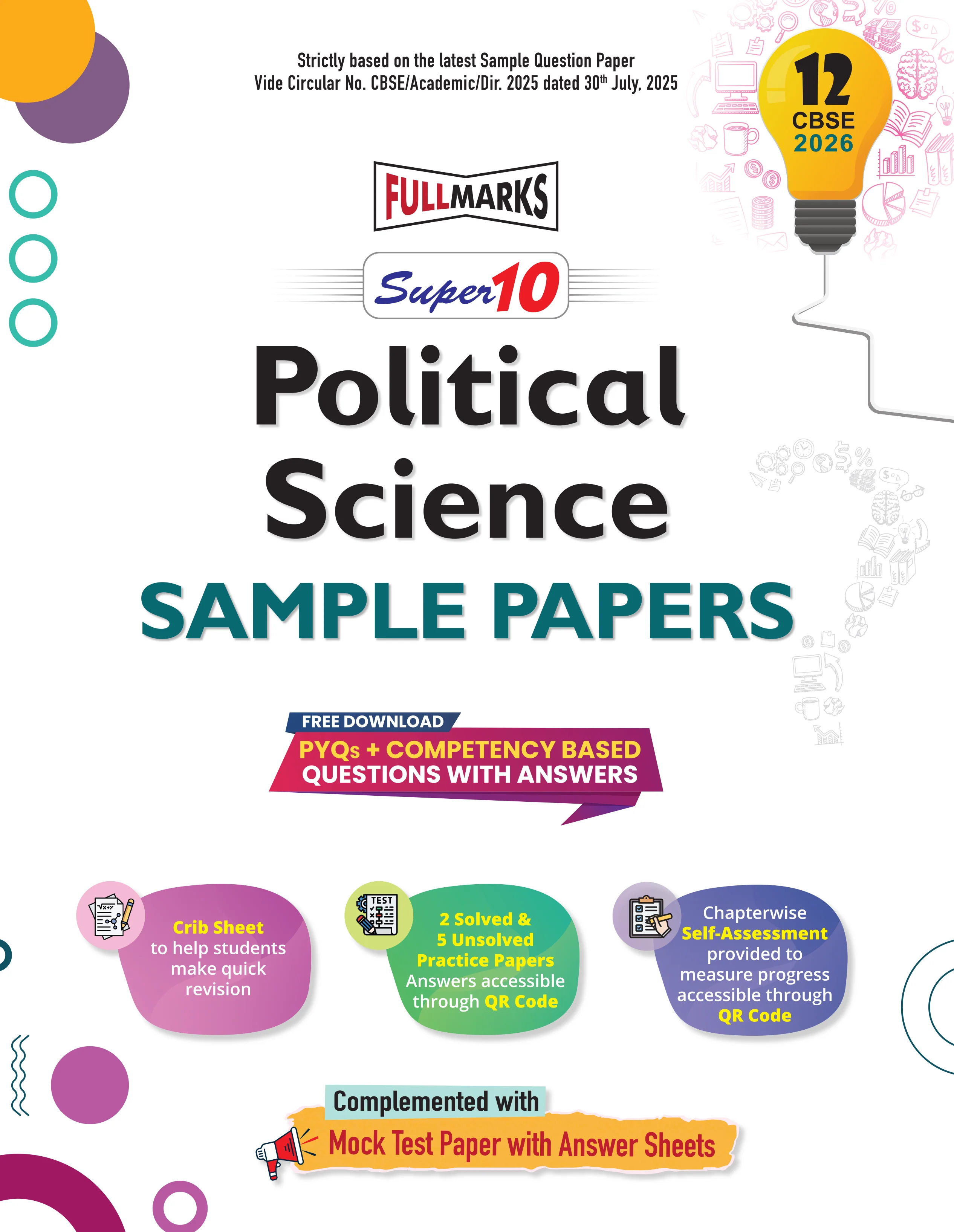Full Marks Super 10 Sample Paper Combo of 3 for Class 12 – English Core + Hindi Core + Political Science | Latest Sample Papers for CBSE 2026 Exam - Image 4