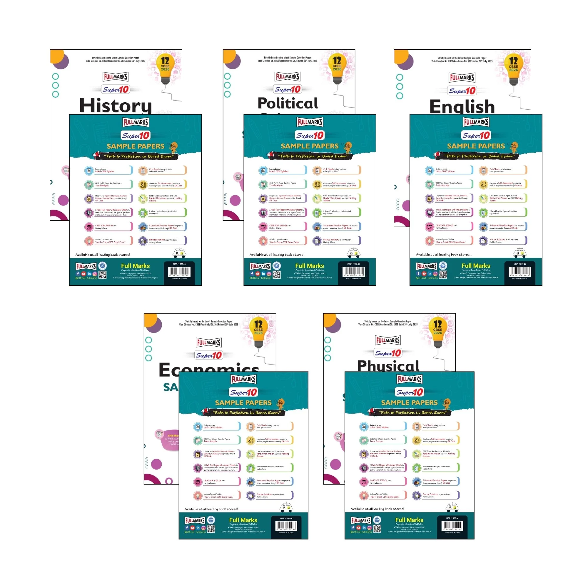 Full Marks Super 10 Sample Paper Combo of 5 for Class 12 – History + Political Science + English Core + Economics + Physical Education | Latest Sample Papers for CBSE 2026 Exam - Image 7