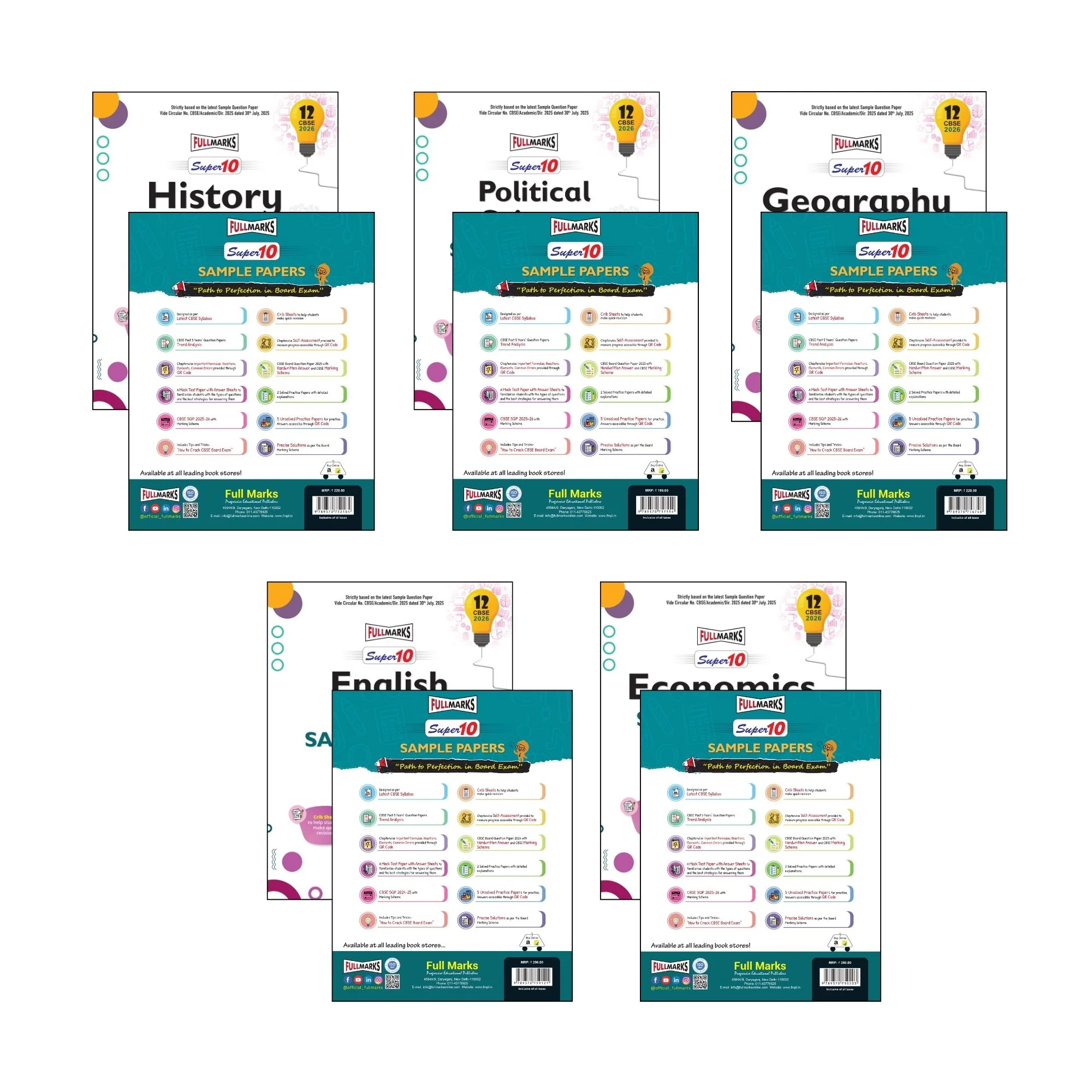 Full Marks Super 10 Sample Paper Combo of 5 for Class 12 – History + Political Science + Geography + English Core + Economics| Latest Sample Papers for CBSE 2026 Exam - Image 7
