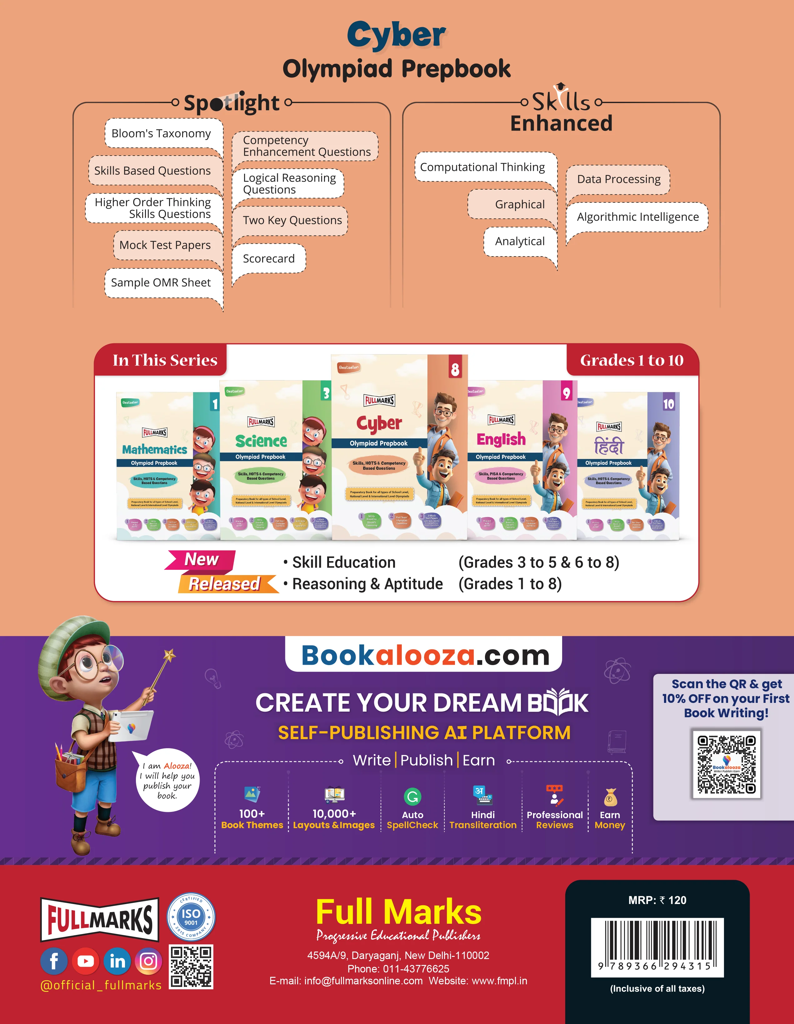Full Marks Cyber SLE Olympiad Prep Book for Class 6: Aligned with Bloom's Taxonomy, NCERT Syllabus, HOTS, and Model Test Papers | Strengthens Problem-Solving Skills | Ideal for 2025 & 2026 Olympiads - Image 3