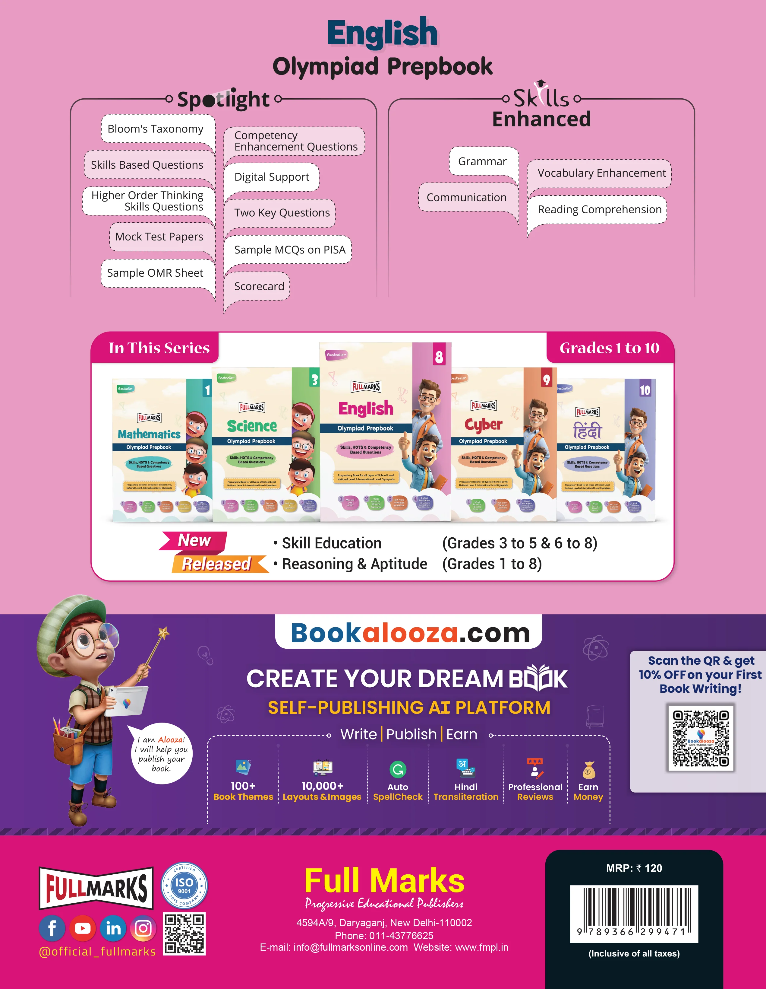 Full Marks English SLE Olympiad Prep Book for Class 1: Aligned with Bloom's Taxonomy, NCERT Syllabus, HOTS, and Model Test Papers | Strengthens Problem-Solving Skills | Ideal for 2025 & 2026 Olympiads - Image 3