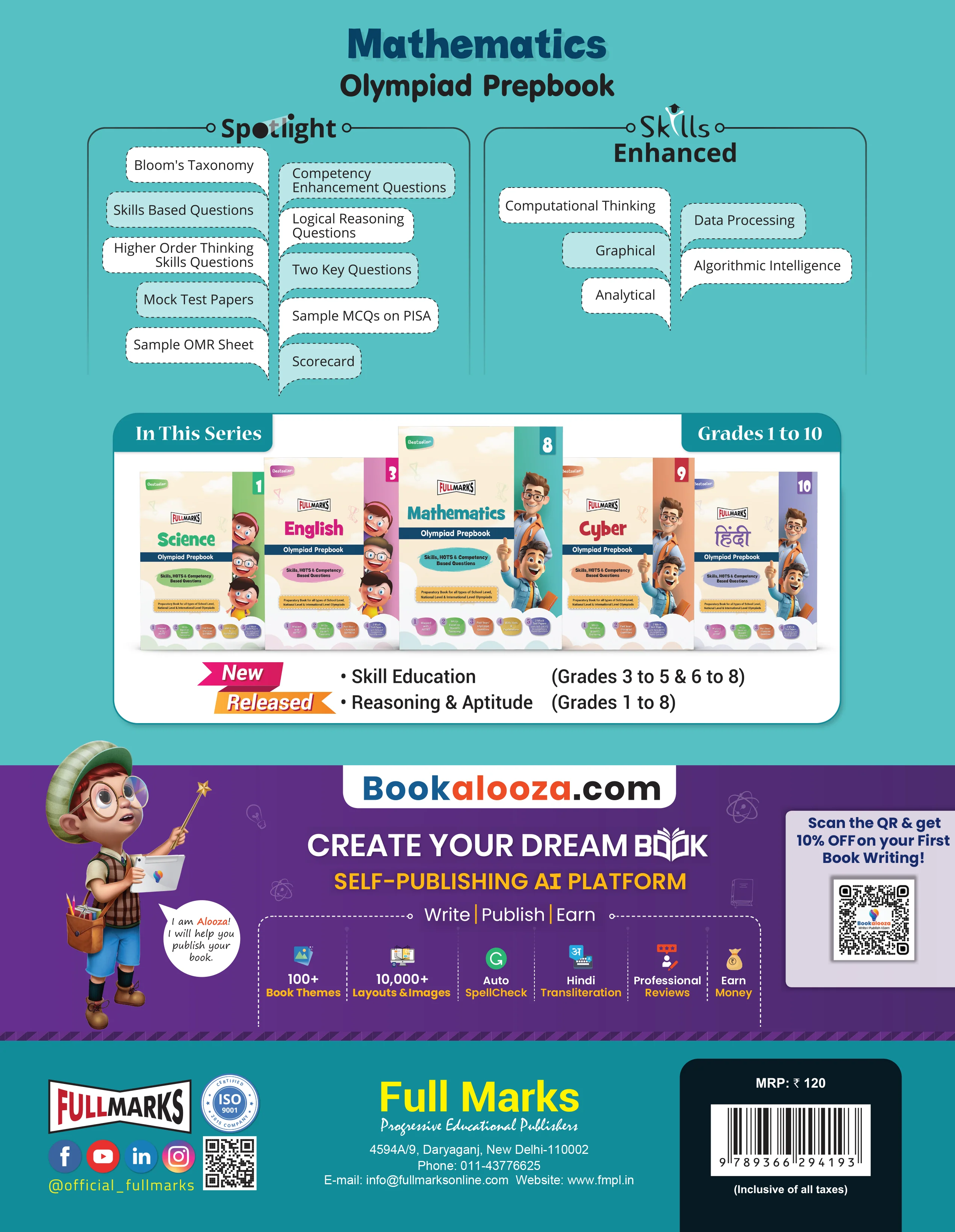 Full Marks Mathematics SLE Olympiad Prep Book for Class 9: Aligned with Bloom's Taxonomy, NCERT Syllabus, HOTS, and Model Test Papers | Strengthens Problem-Solving Skills | Ideal for 2025 & 2026 Olympiads - Image 3