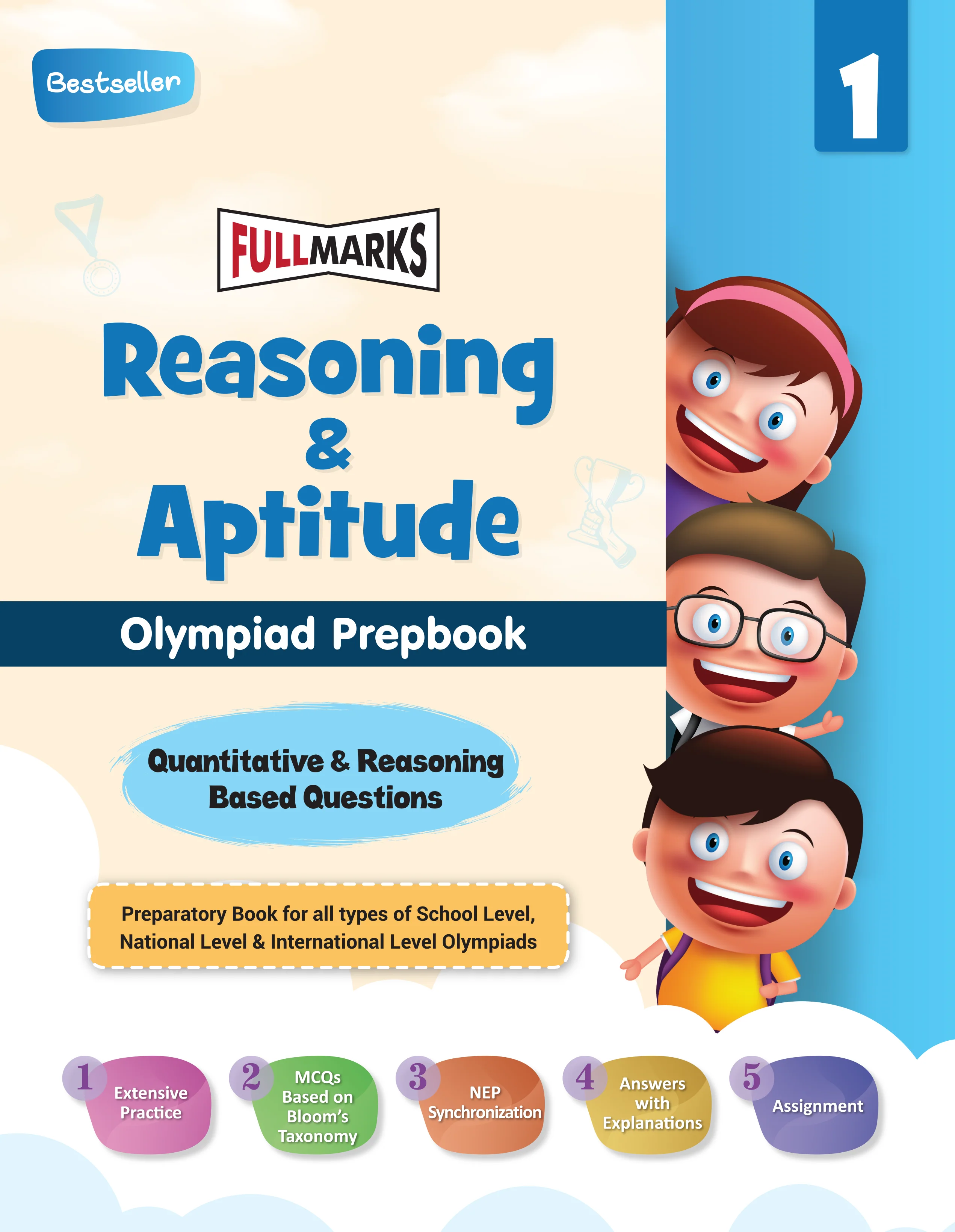 Full Marks Reasoning & Aptitude SLE Olympiad Prep Book for Class 1: Aligned with Bloom's Taxonomy, NCERT Syllabus, HOTS, and Model Test Papers | Strengthens Problem-Solving Skills | Ideal for 2025 & 2026 Olympiads - Image 2