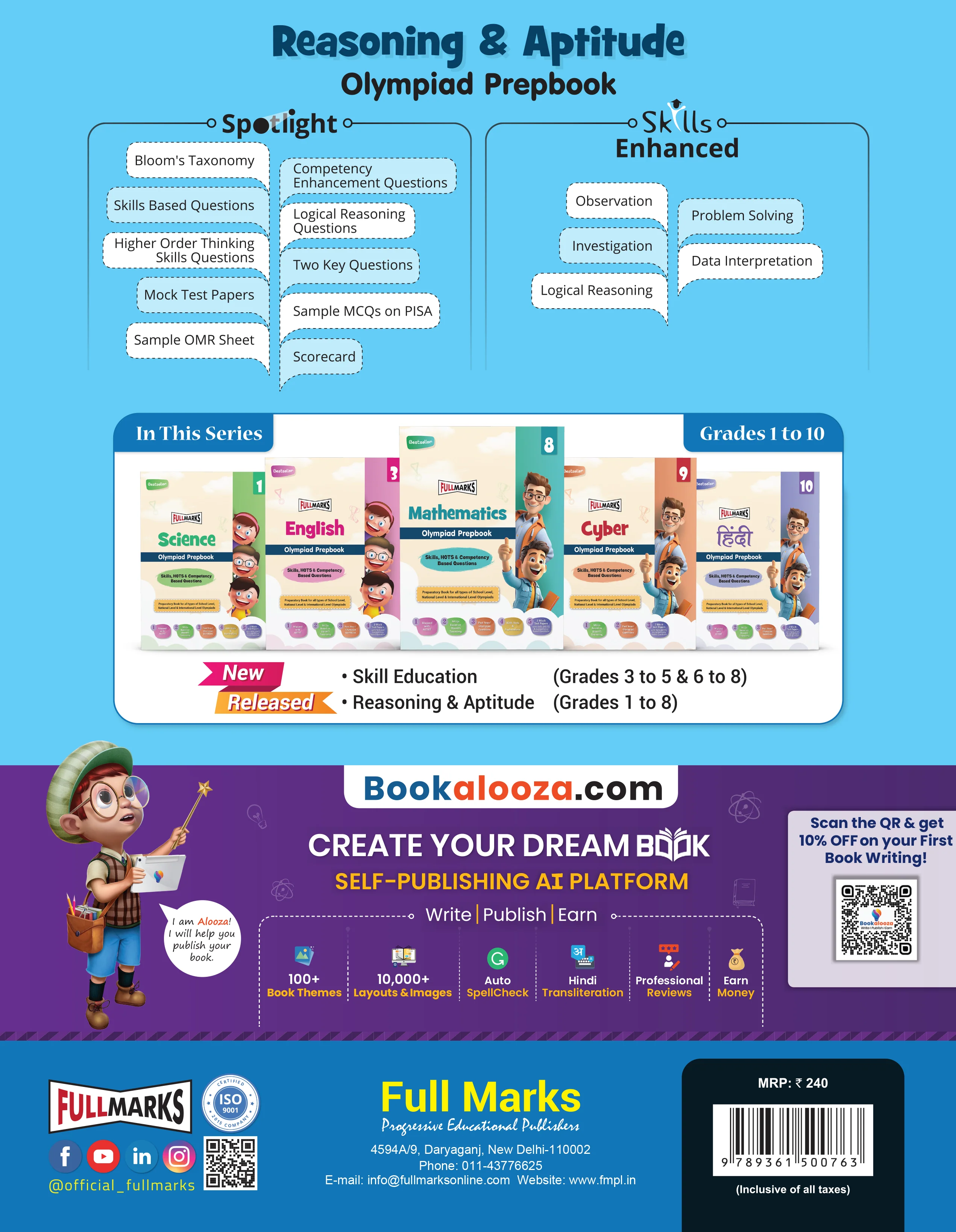 Full Marks Reasoning & Aptitude SLE Olympiad Prep Book for Class 3: Aligned with Bloom's Taxonomy, NCERT Syllabus, HOTS, and Model Test Papers | Strengthens Problem-Solving Skills | Ideal for 2025 & 2026 Olympiads - Image 3