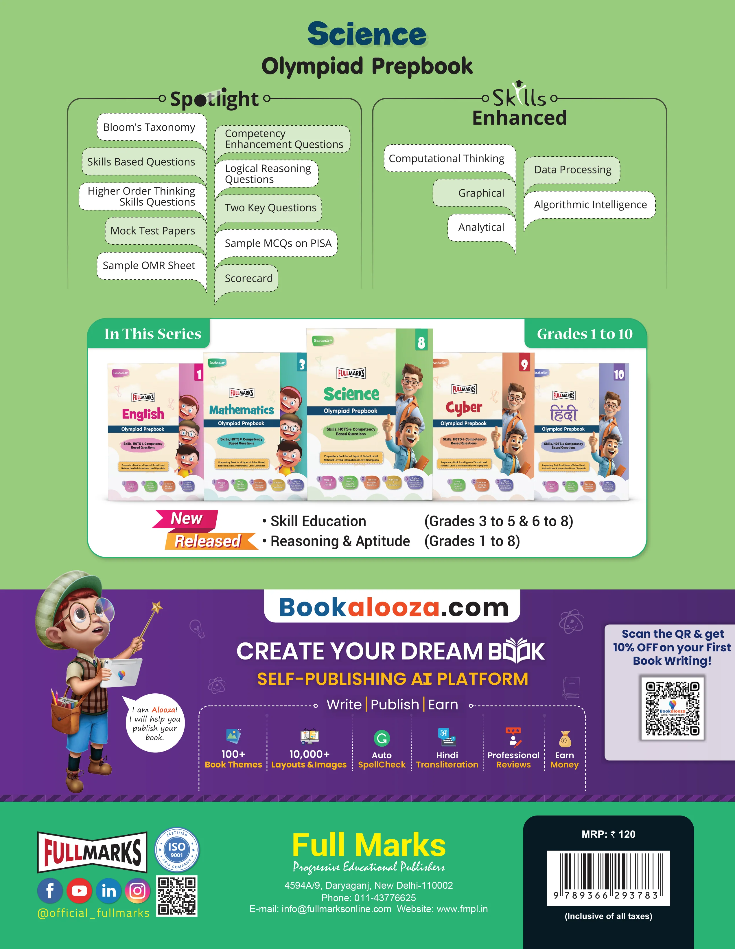 Full Marks Science SLE Olympiad Prep Book for Class 9: Aligned with Bloom's Taxonomy, NCERT Syllabus, HOTS, and Model Test Papers | Strengthens Problem-Solving Skills | Ideal for 2025 & 2026 Olympiads - Image 3