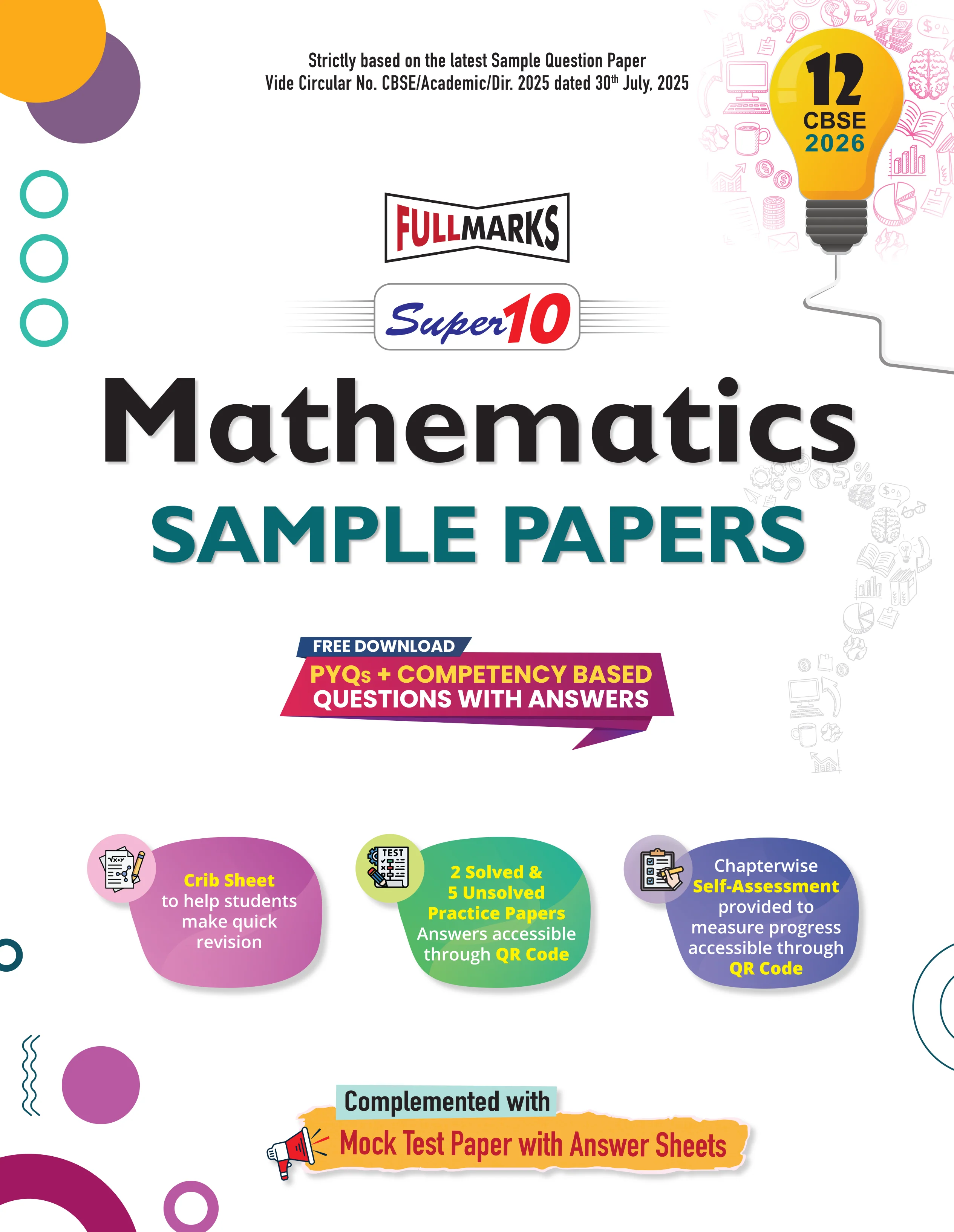 Full Marks Super10 Mathematics Sample Paper Class 12– for CBSE 2026 Exams | Based on Latest CBSE Guidelines | Competency-Based Questions, PYQs, Practice Papers, Crib Sheet & Self-Assessment Tools - Image 2