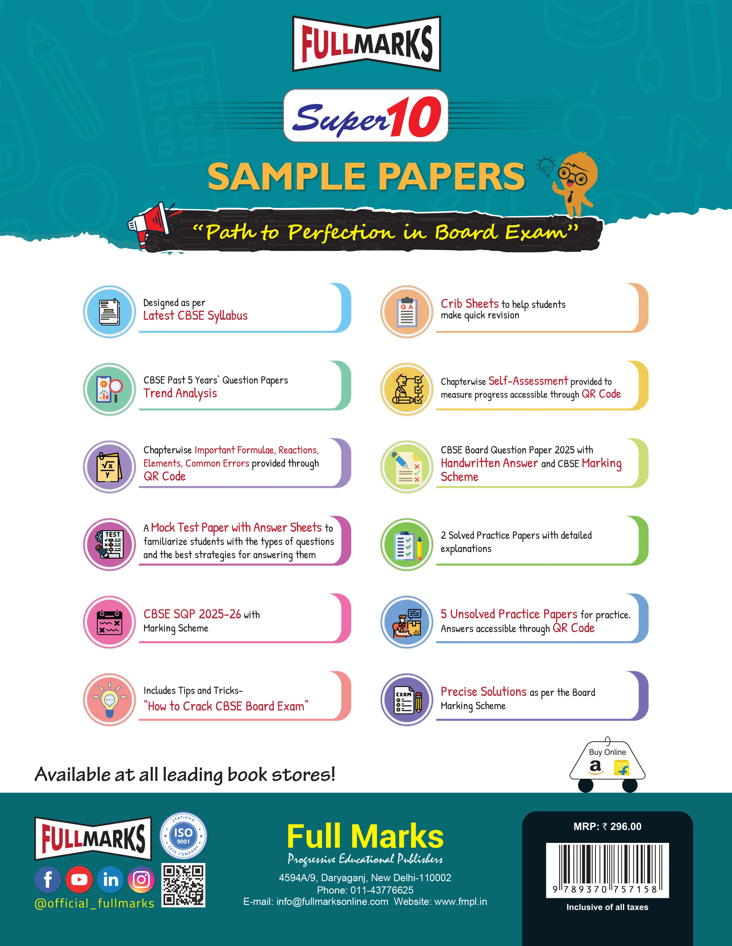Full Marks Super10 Mathematics Sample Paper Class 12– for CBSE 2026 Exams | Based on Latest CBSE Guidelines | Competency-Based Questions, PYQs, Practice Papers, Crib Sheet & Self-Assessment Tools - Image 3