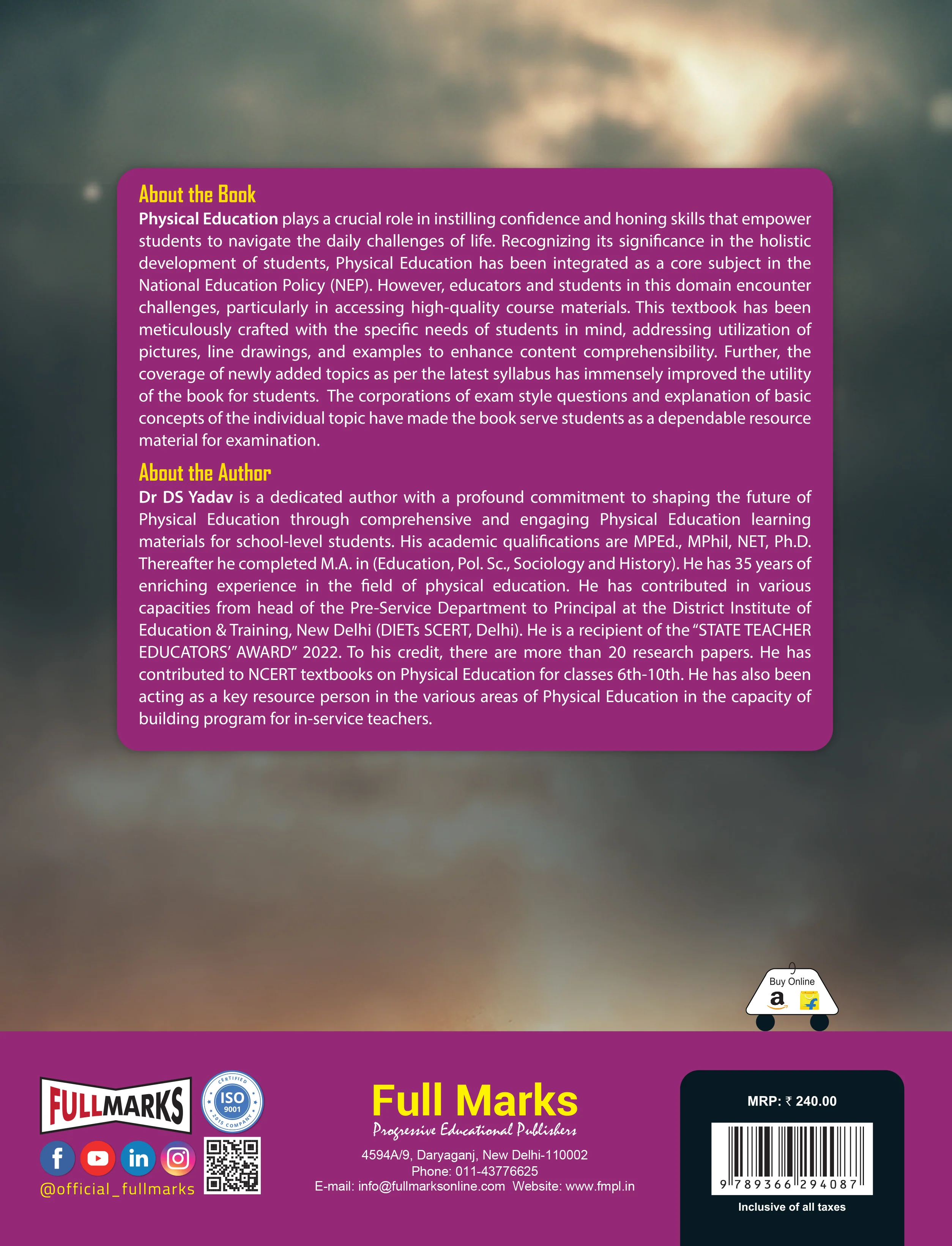 Full Marks Sharirik Shiksha Textbook for Class 11 | Based on the Latest CBSE Syllabus | Subject Code 048 - Image 2